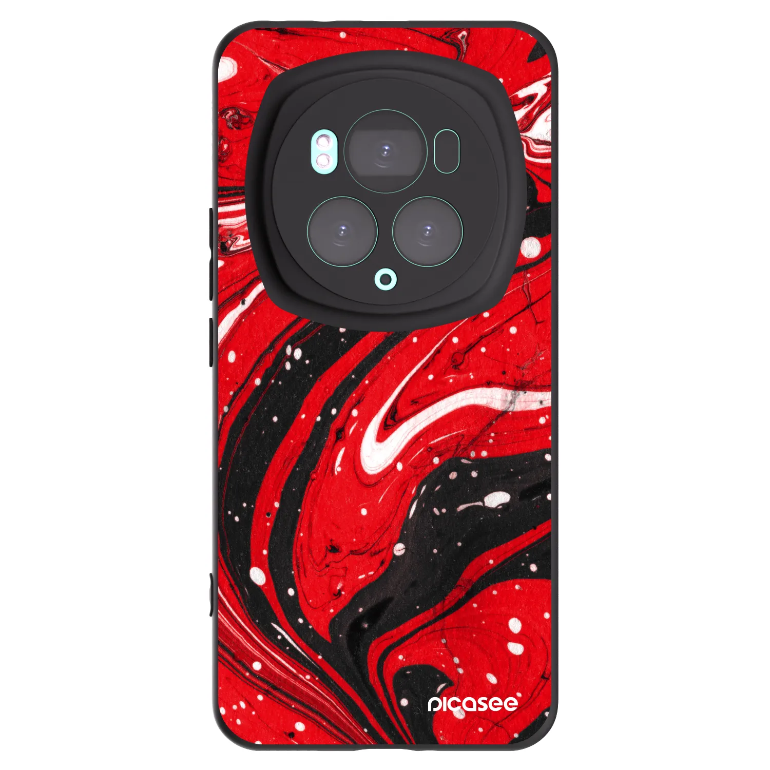 Picasee silikónový čierny obal pre Honor Magic6 Pro - Red black