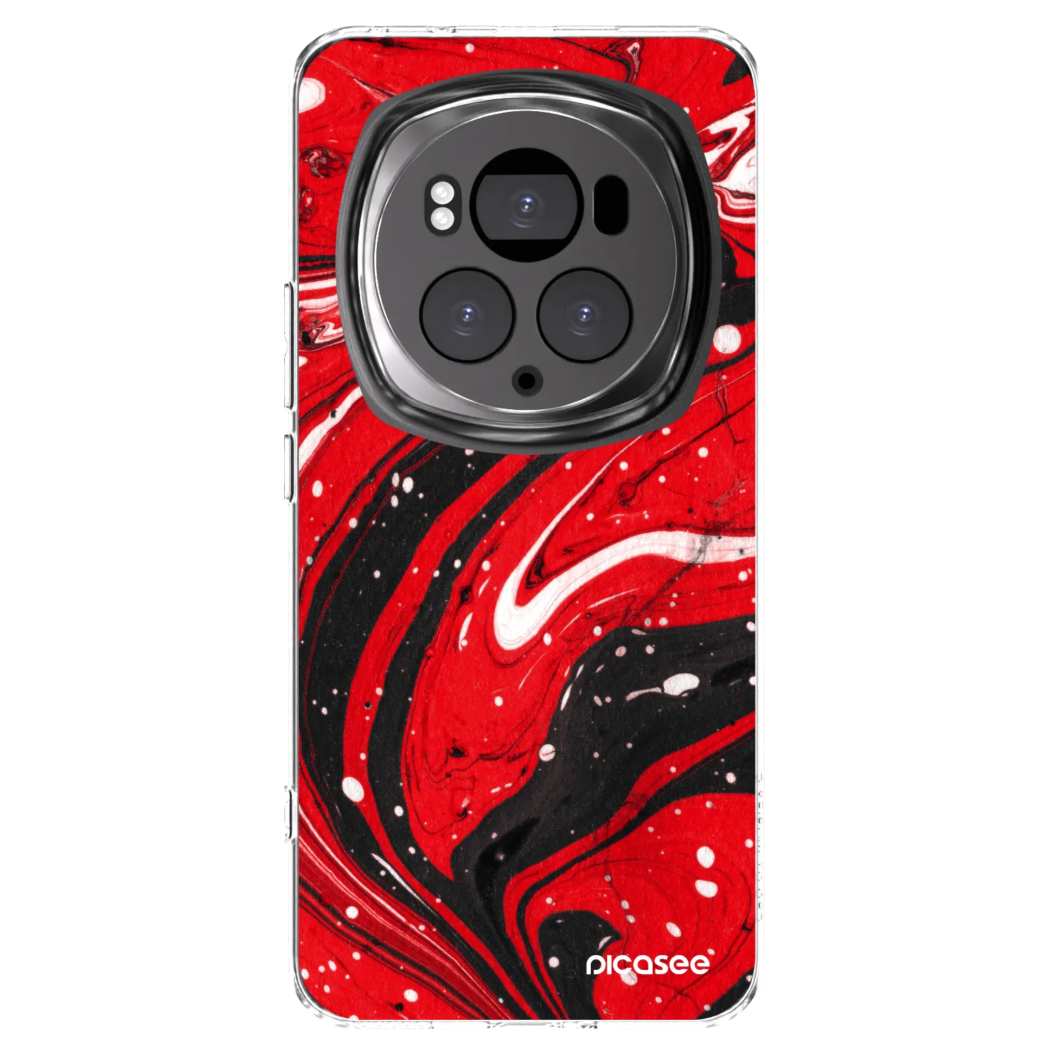 Picasee silikónový prehľadný obal pre Honor Magic6 Pro - Red black