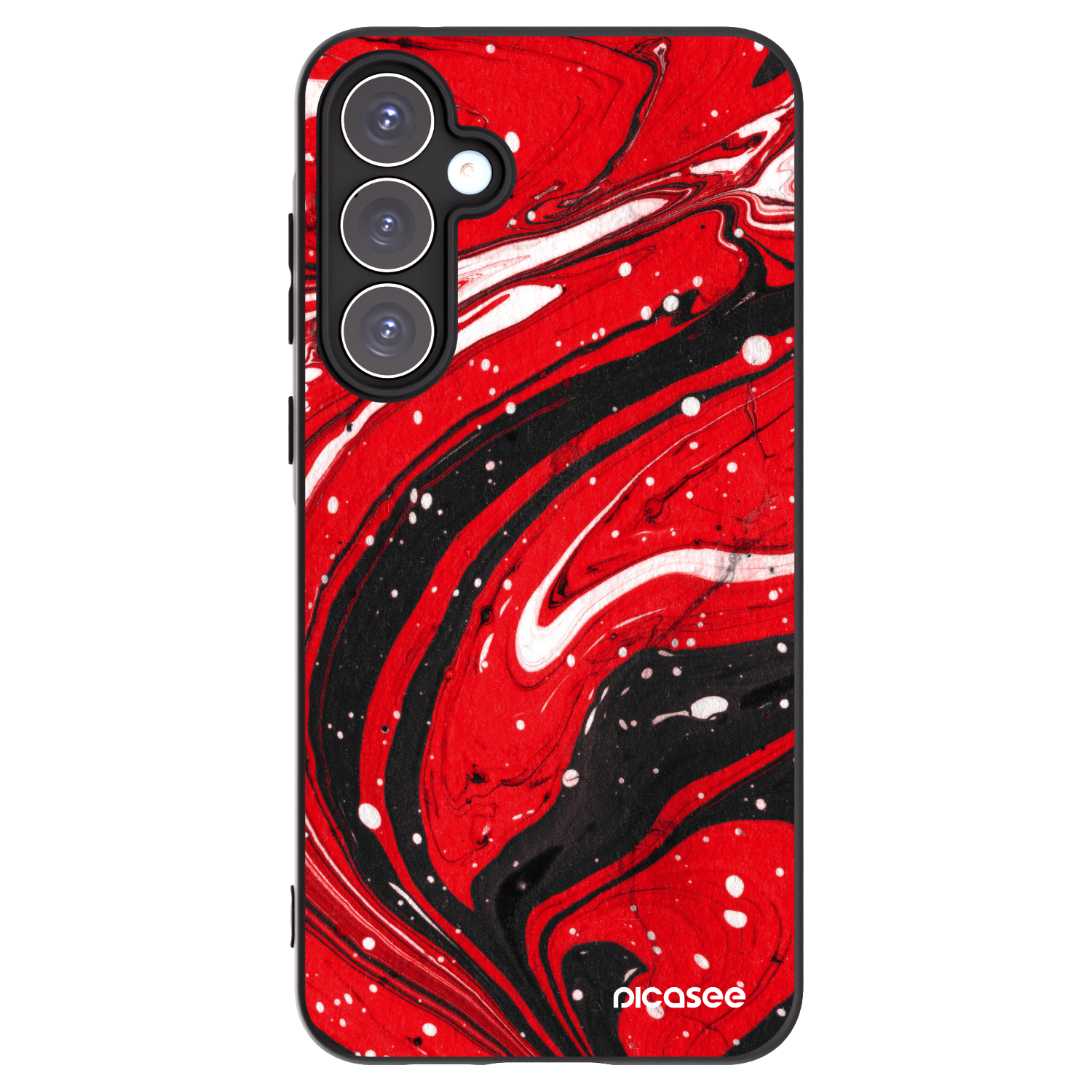 Picasee silikónový čierny obal pre Samsung Galaxy A55 5G A556B - Red black
