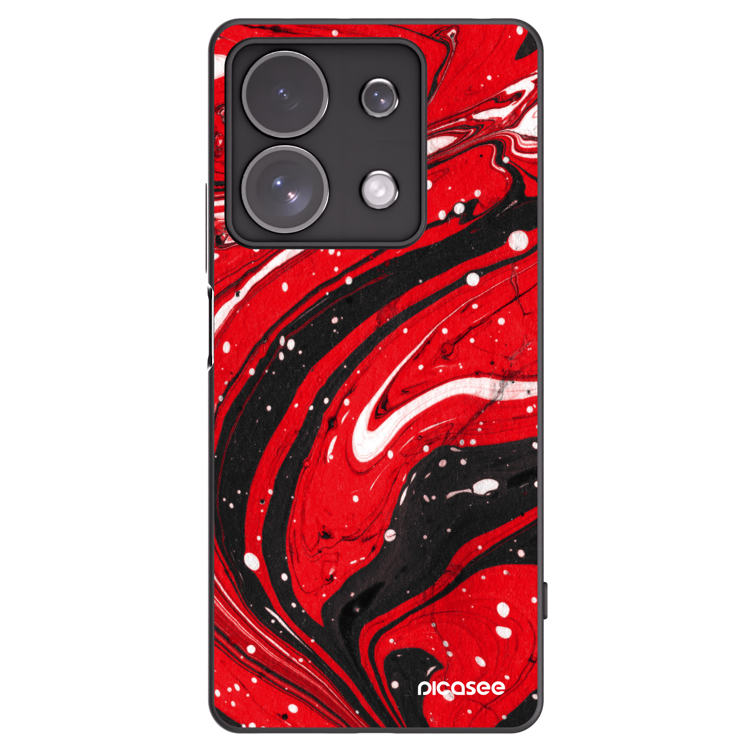 Silikónový čierny obal pre Xiaomi Redmi Note 13 Pro 4G - Red black