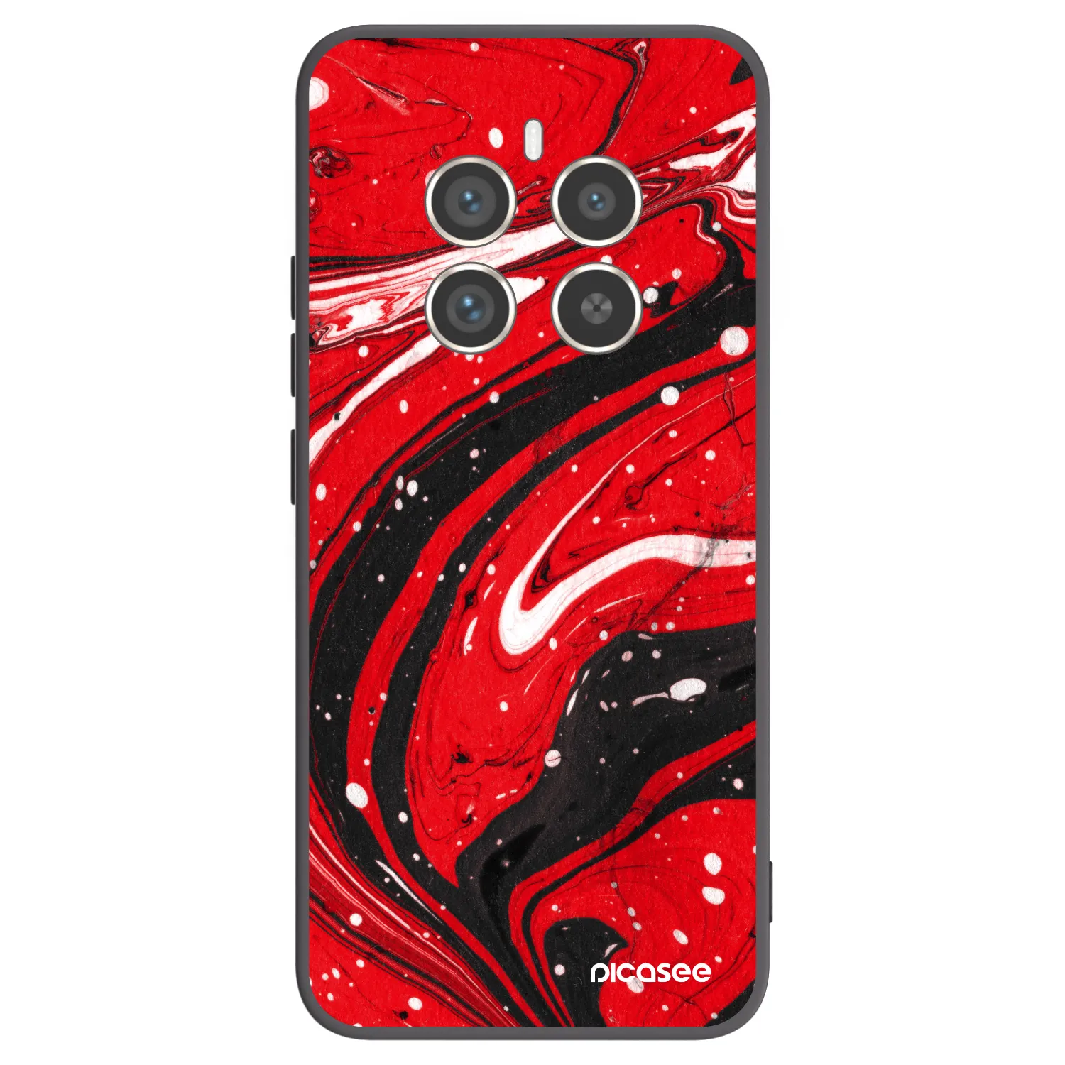Picasee silikónový čierny obal pre Realme 12 Pro 5G - Red black