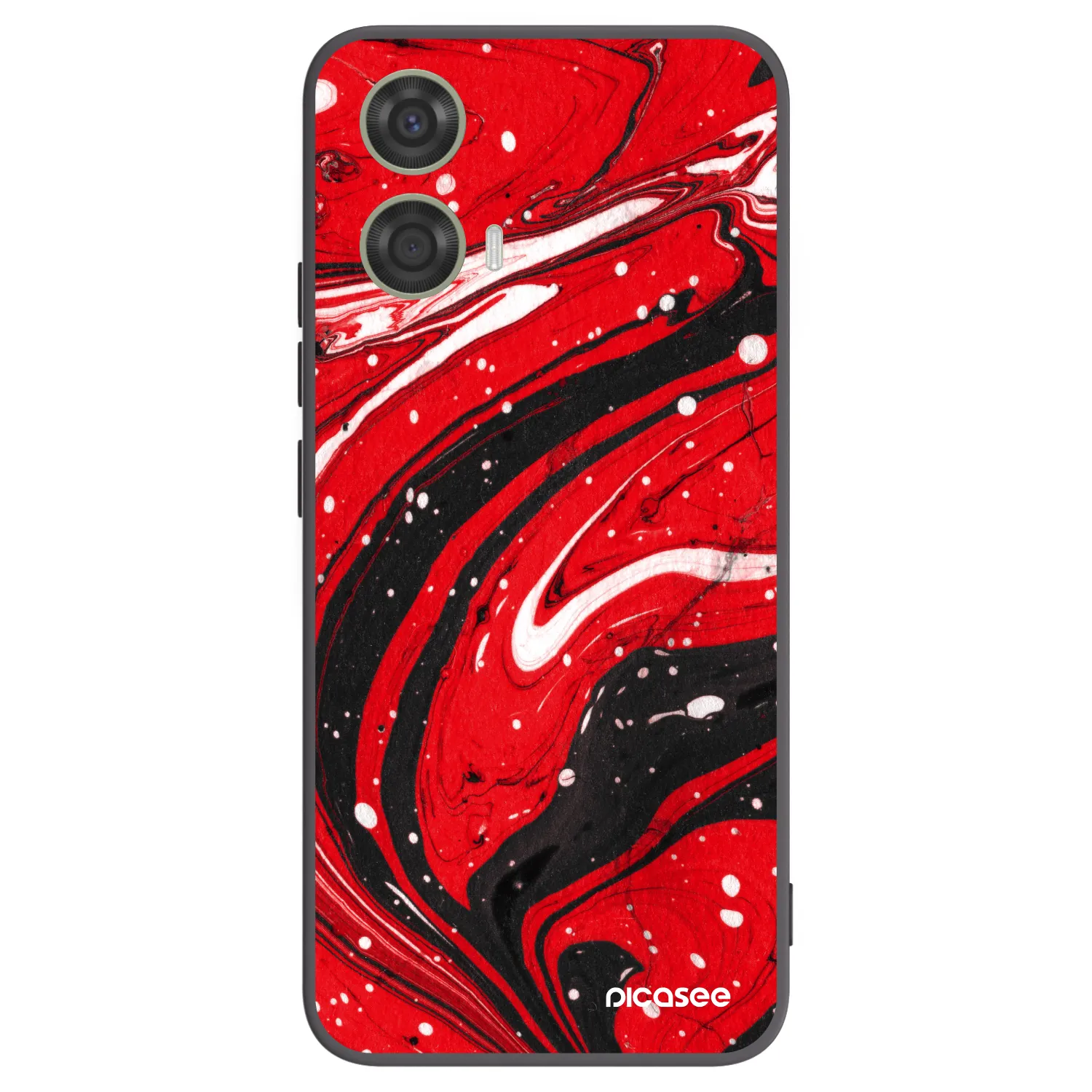 Picasee silikónový čierny obal pre Motorola Moto G24 - Red black