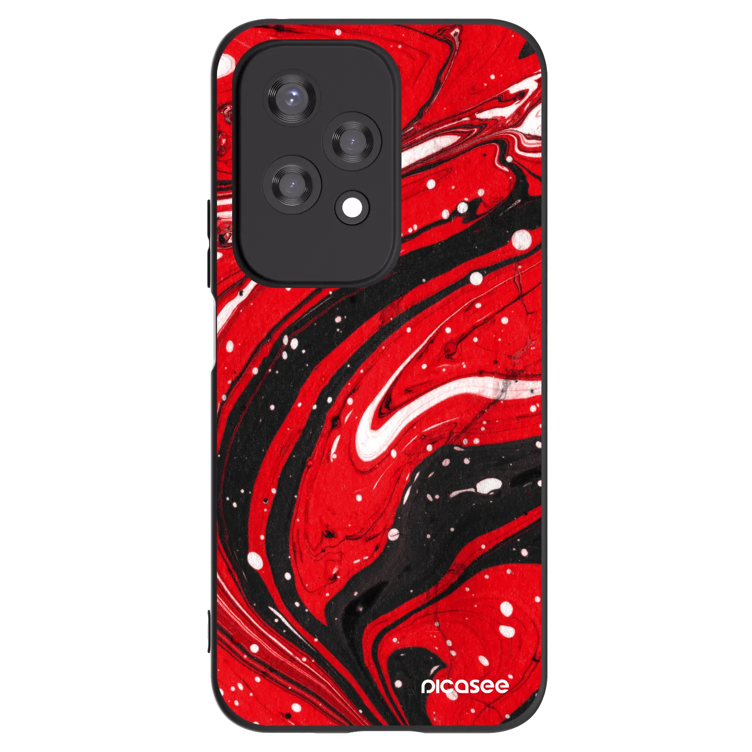 Silikónový čierny obal pre Honor 200 Lite - Red black