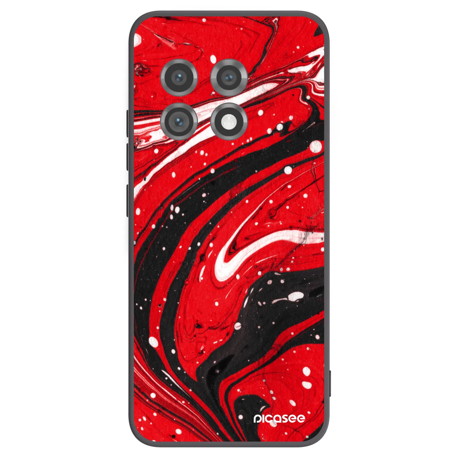 Picasee silikónový čierny obal pre OnePlus 11 5G - Red black