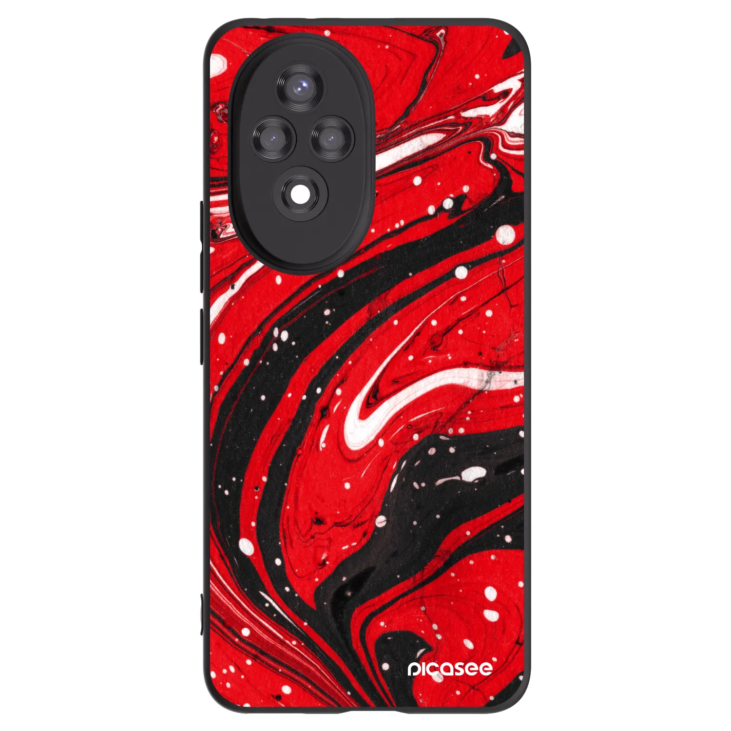 Picasee silikónový čierny obal pre Honor 200 Pro 5G - Red black