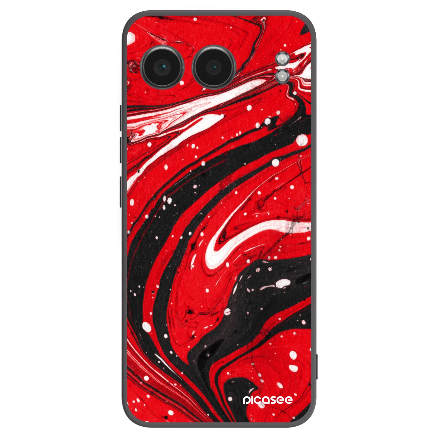 Picasee silikónový čierny obal pre OnePlus Nord 4 - Red black