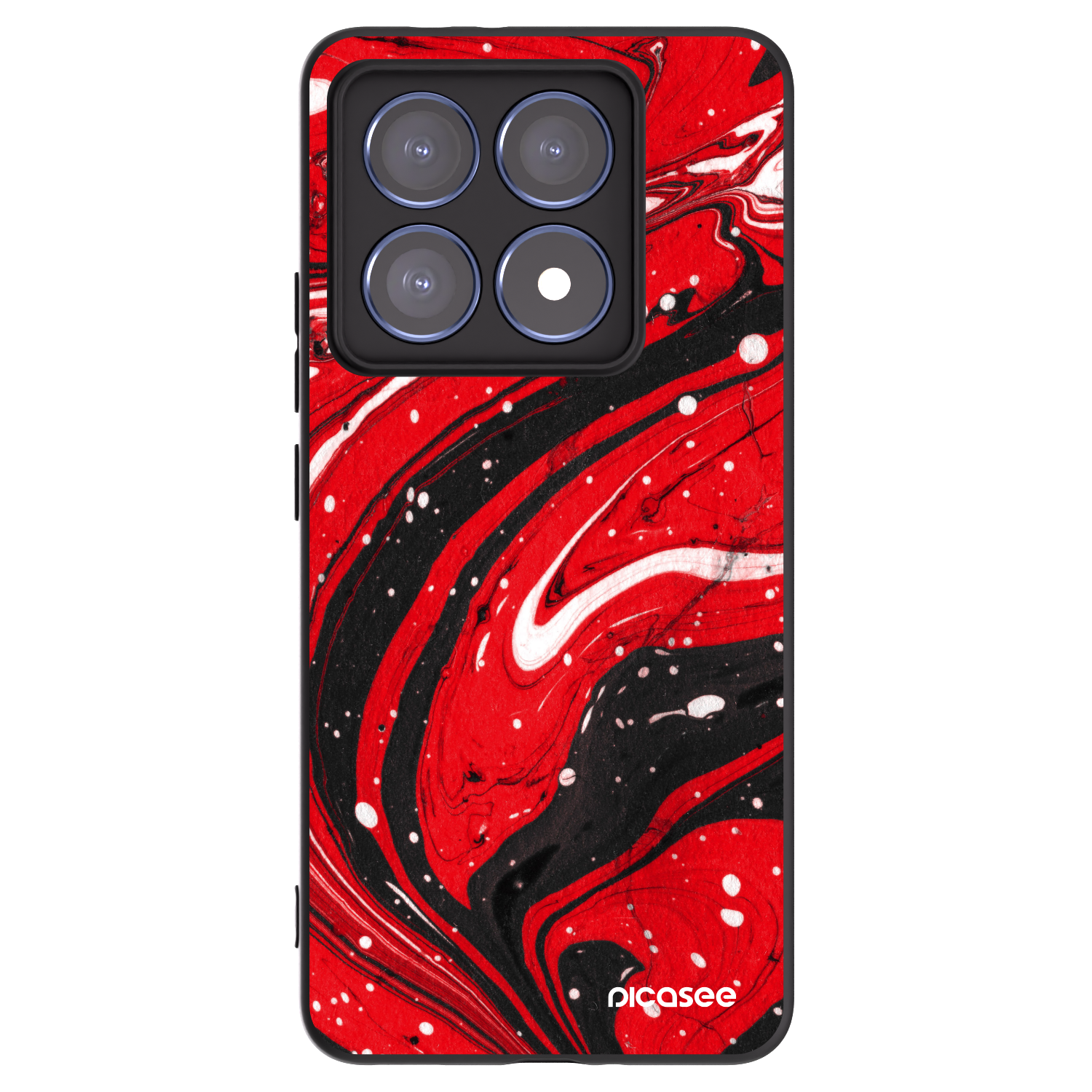 Picasee silikónový čierny obal pre Xiaomi 14T Pro - Red black