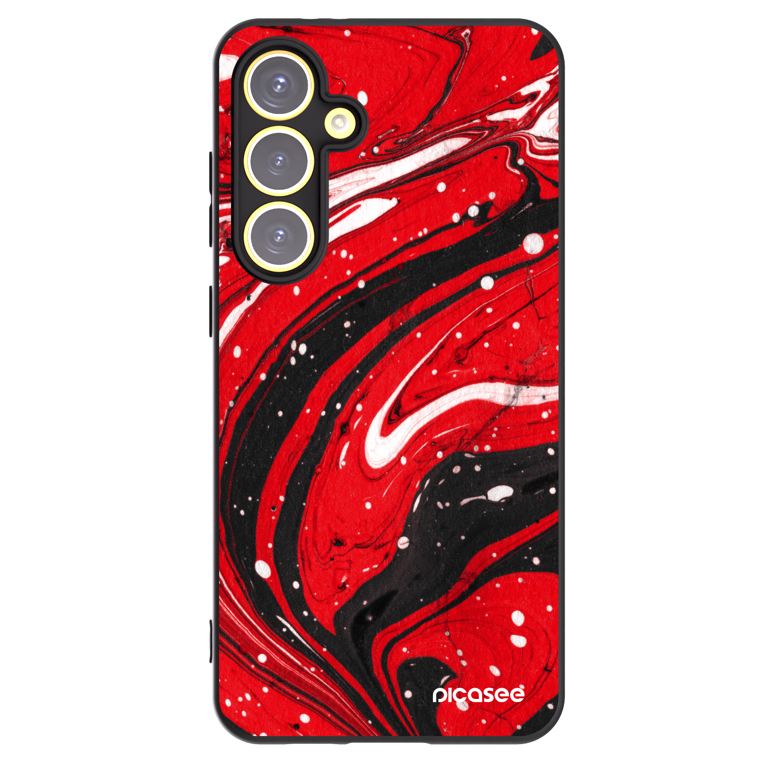 Picasee silikónový čierny obal pre Samsung Galaxy S24 FE S721B - Red black