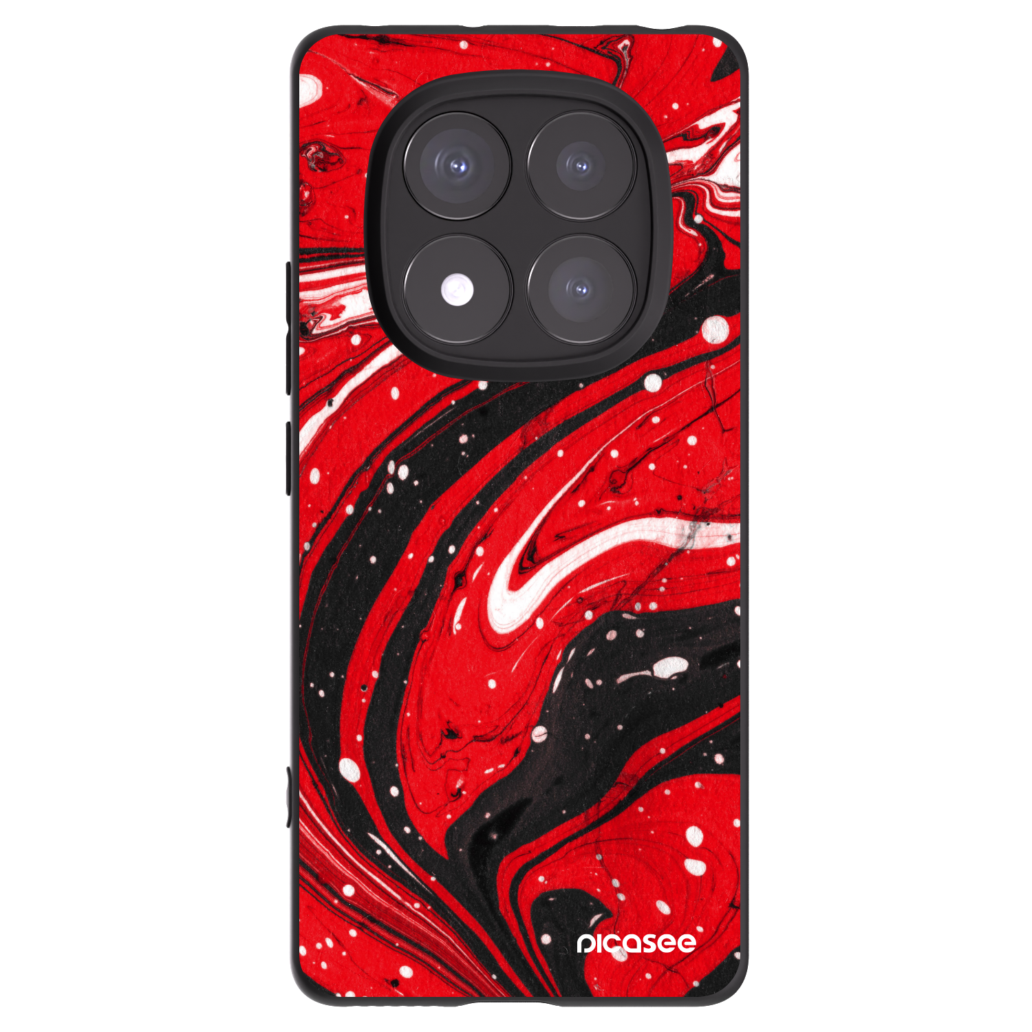 Picasee silikónový čierny obal pre Xiaomi Redmi Note 14 Pro+ 5G - Red black