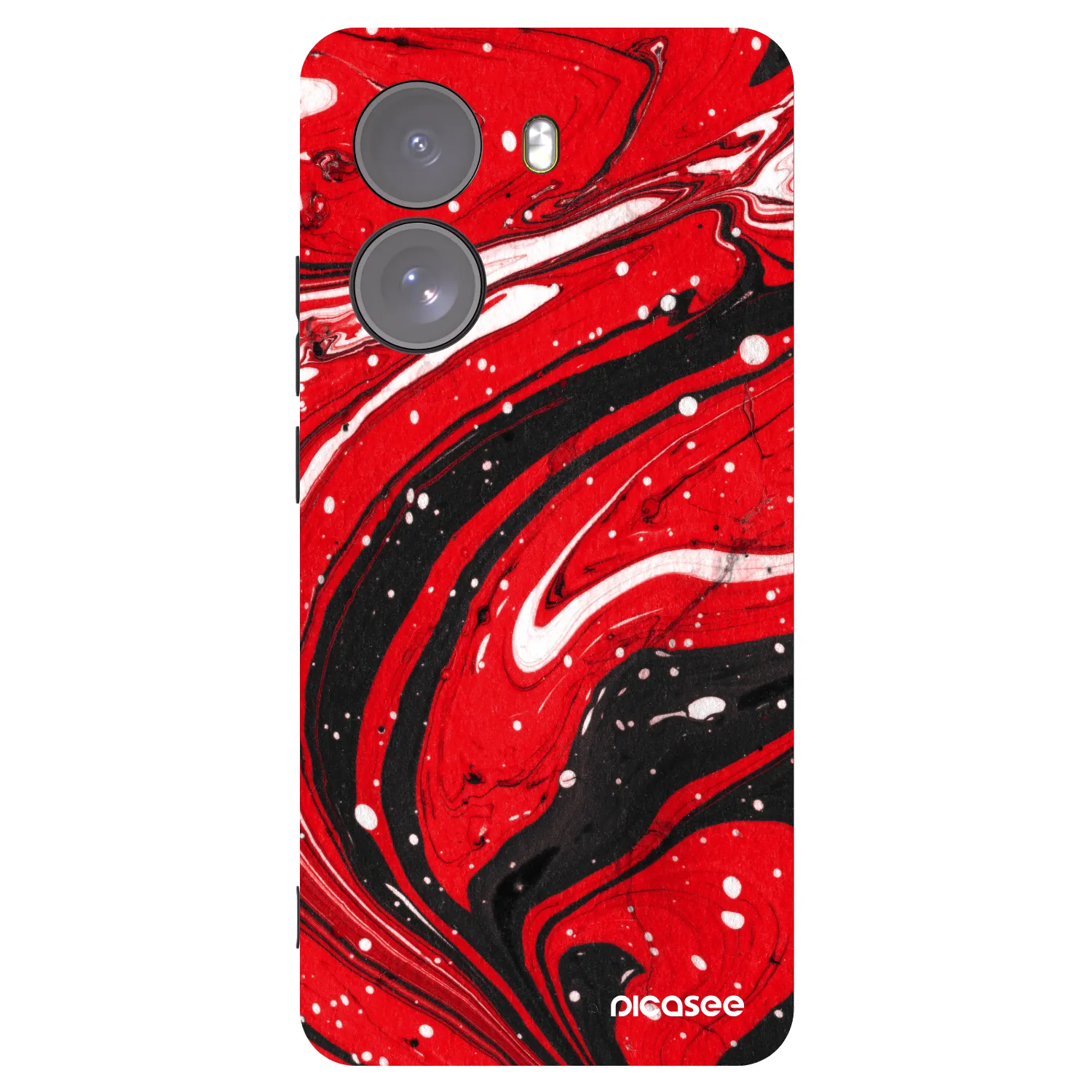 Picasee silikónový čierny obal pre Xiaomi Poco X7 - Red black