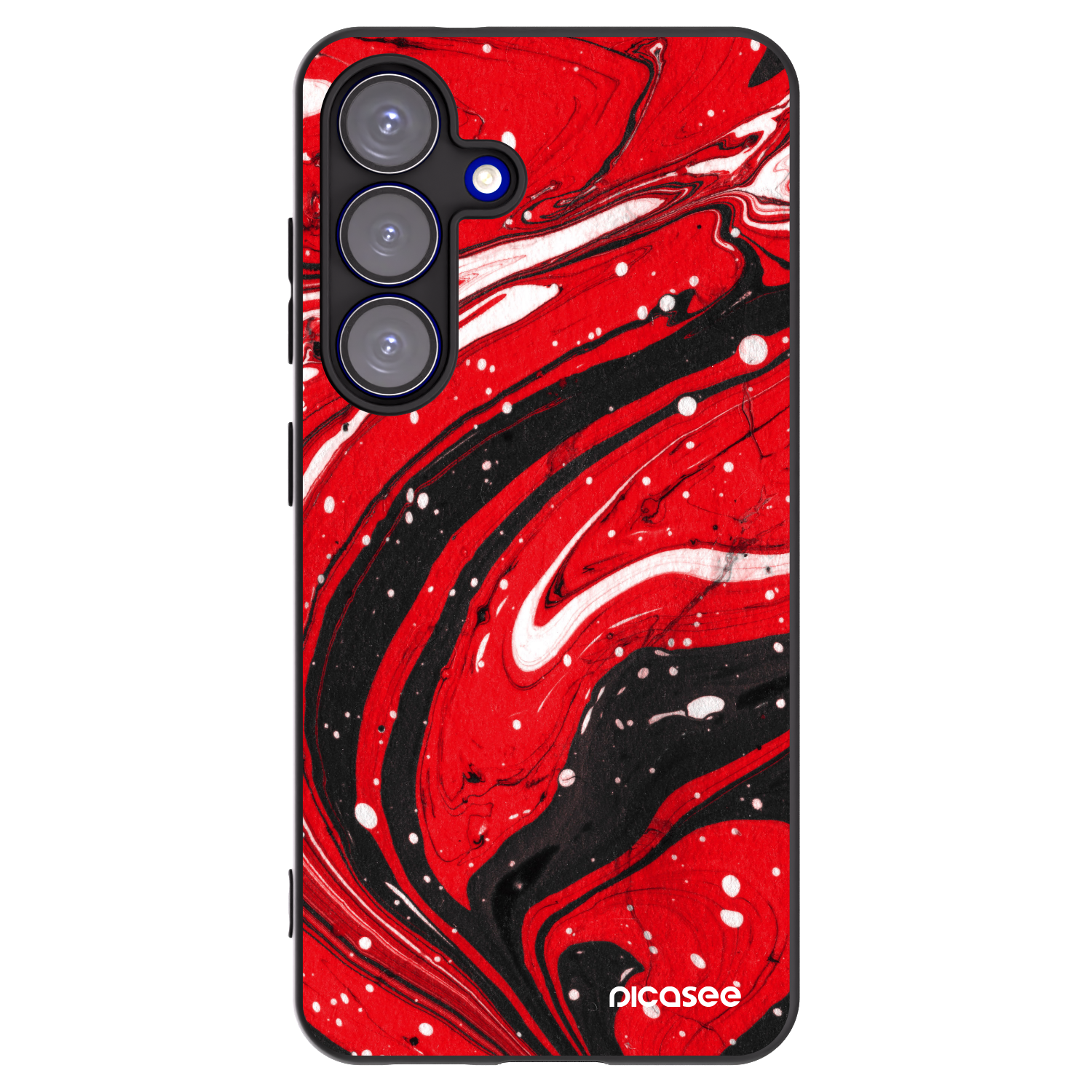 Picasee silikónový čierny obal pre Samsung Galaxy S25 5G - Red black
