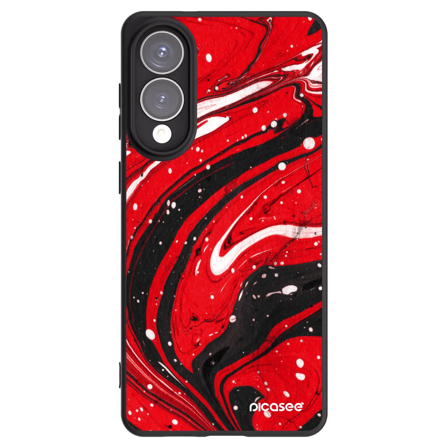 Silikónový čierny obal pre Samsung Galaxy S25 Edge 5G - Red black