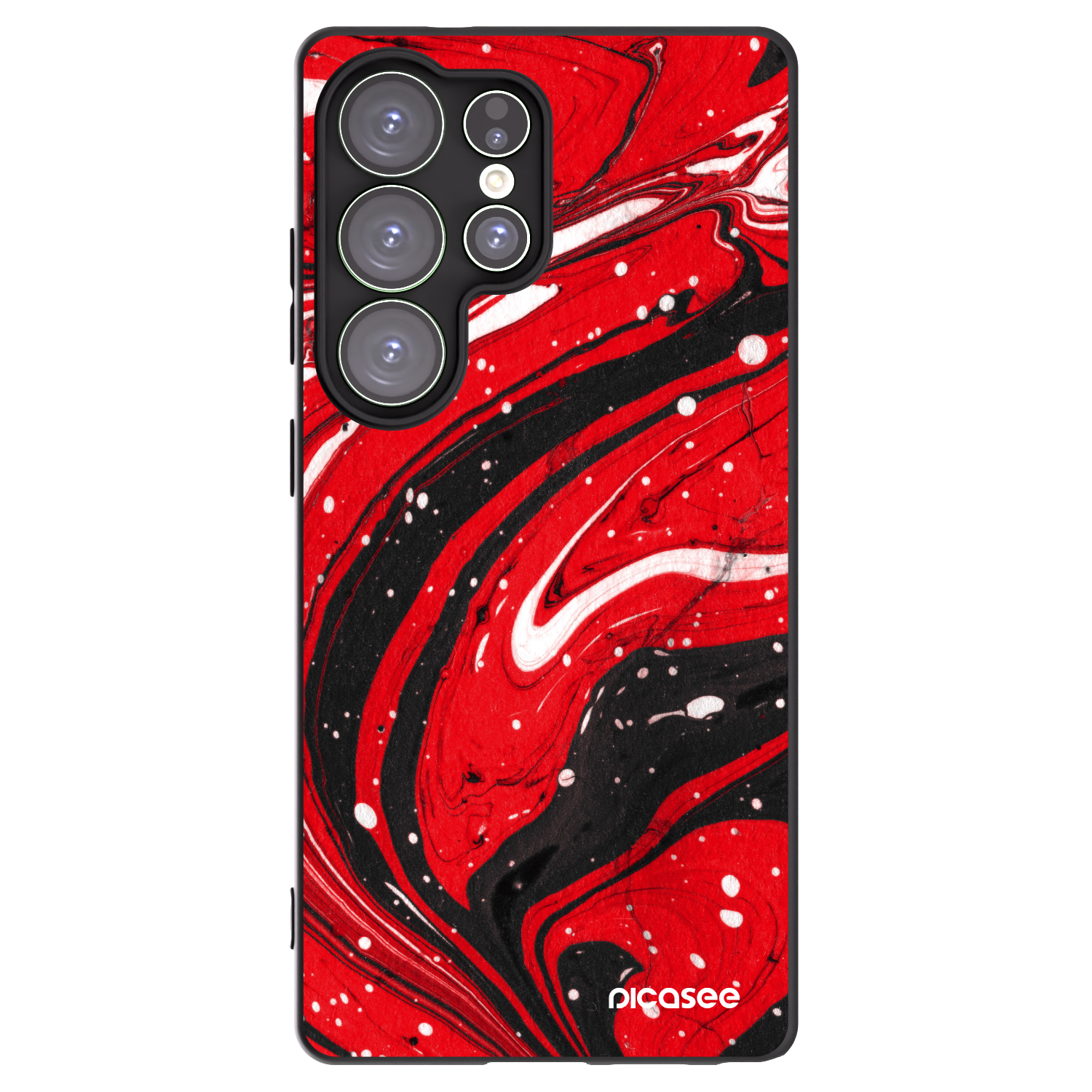 Picasee silikónový čierny obal pre Samsung Galaxy S25 Ultra 5G - Red black