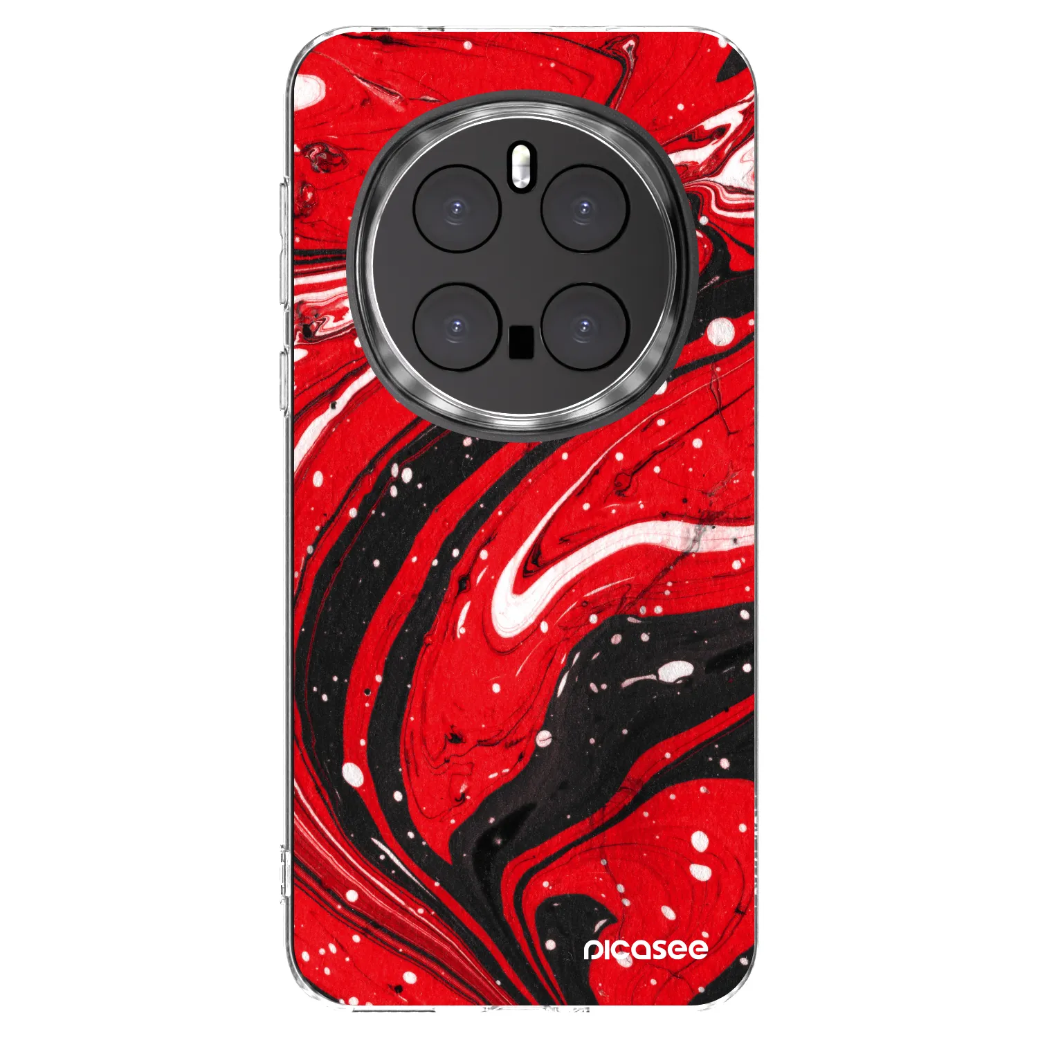 Picasee silikónový prehľadný obal pre Honor Magic7 Pro 5G - Red black