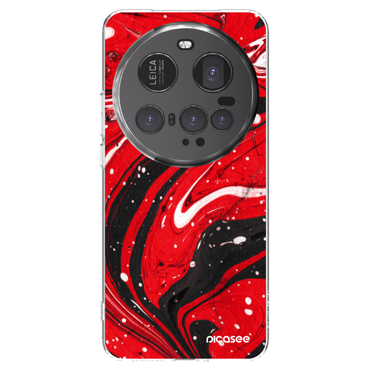 Picasee silikónový prehľadný obal pre Xiaomi 15 Ultra - Red black