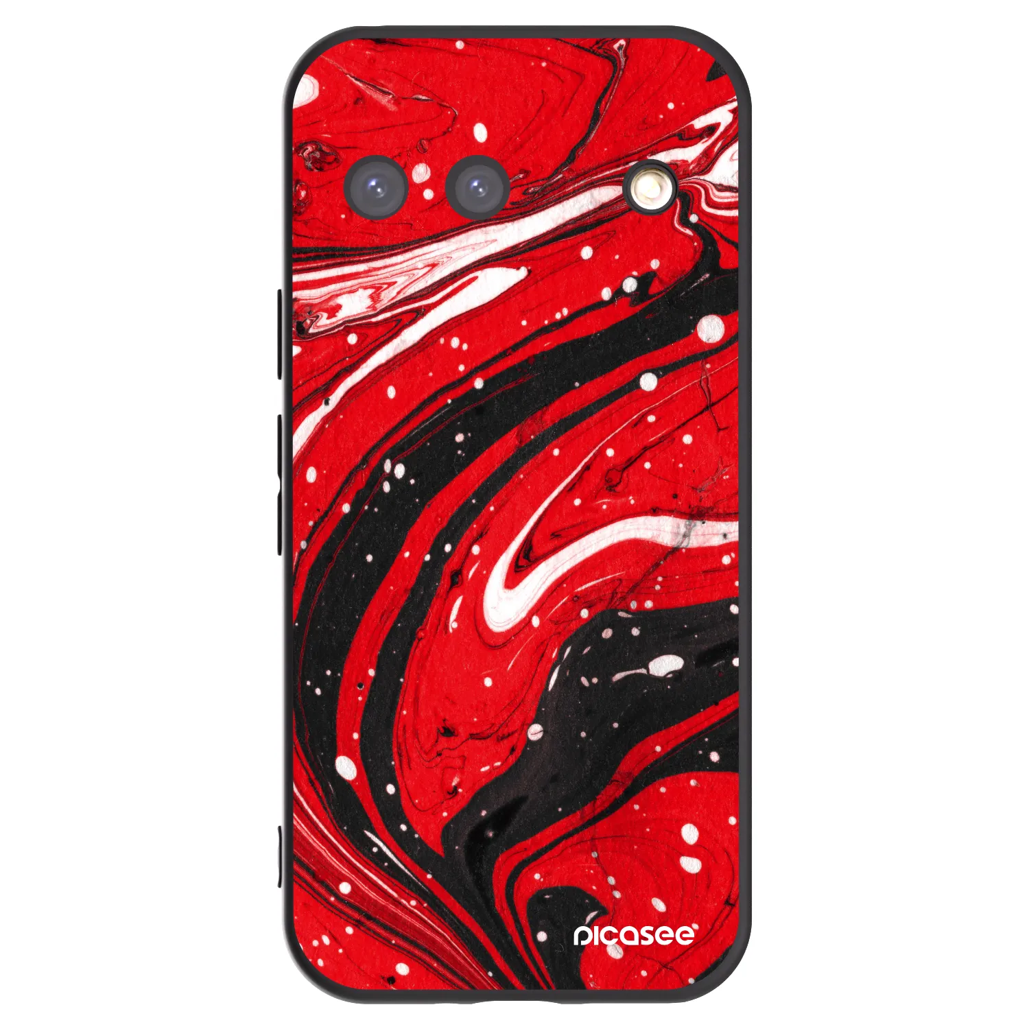 Picasee silikónový čierny obal pre Google Pixel 9 - Red black