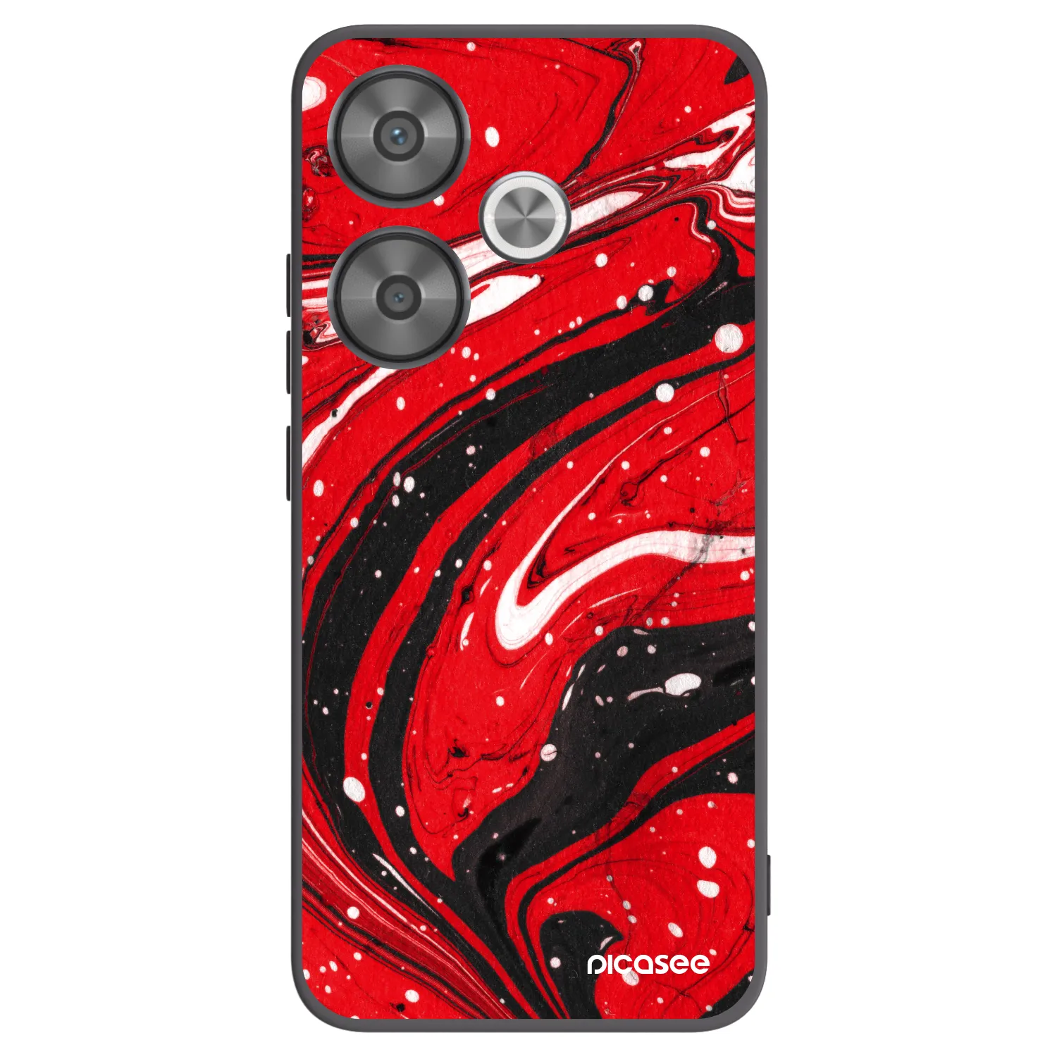 Silikónový čierny obal pre Xiaomi Poco F6 - Red black