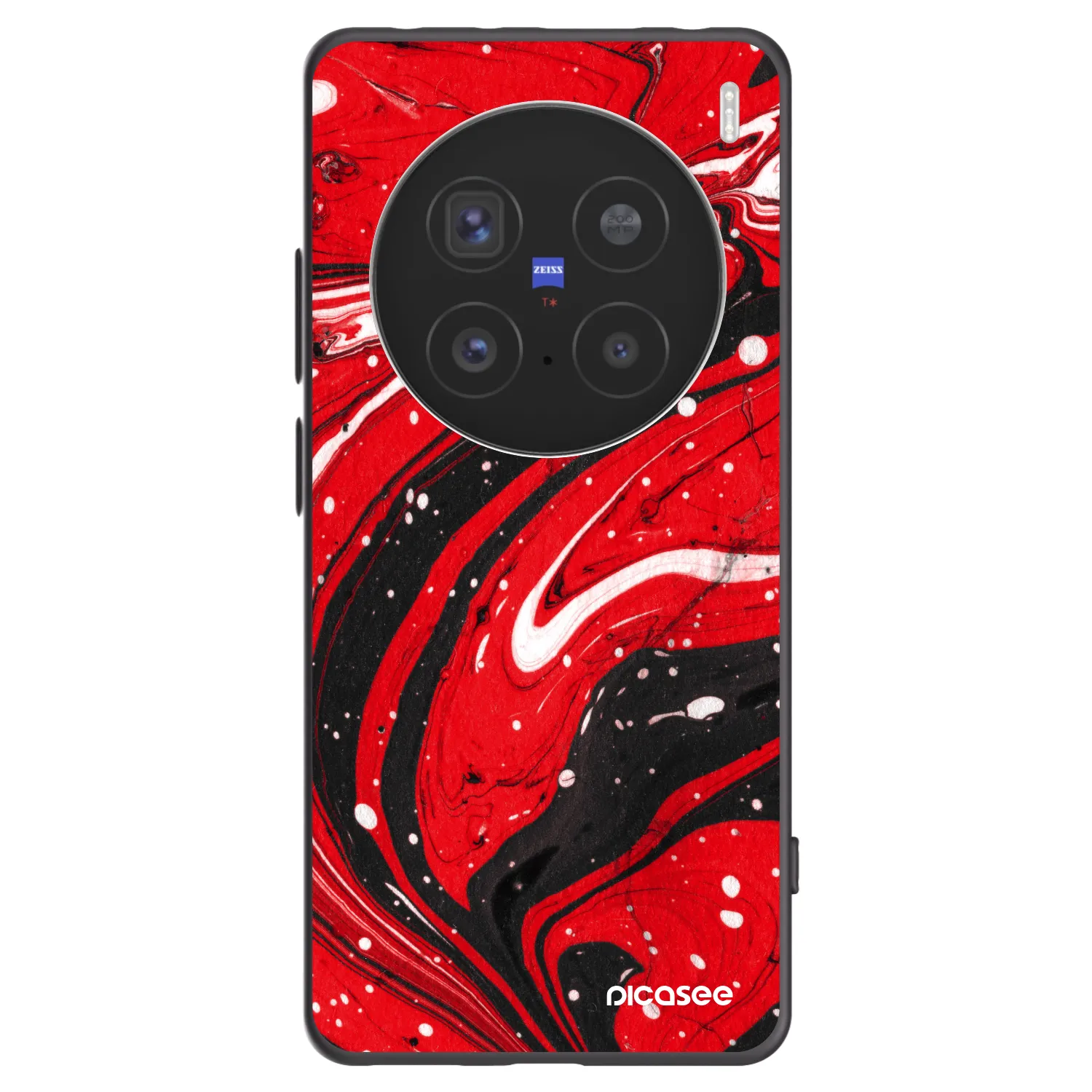 Picasee silikónový čierny obal pre Vivo X200 Pro - Red black