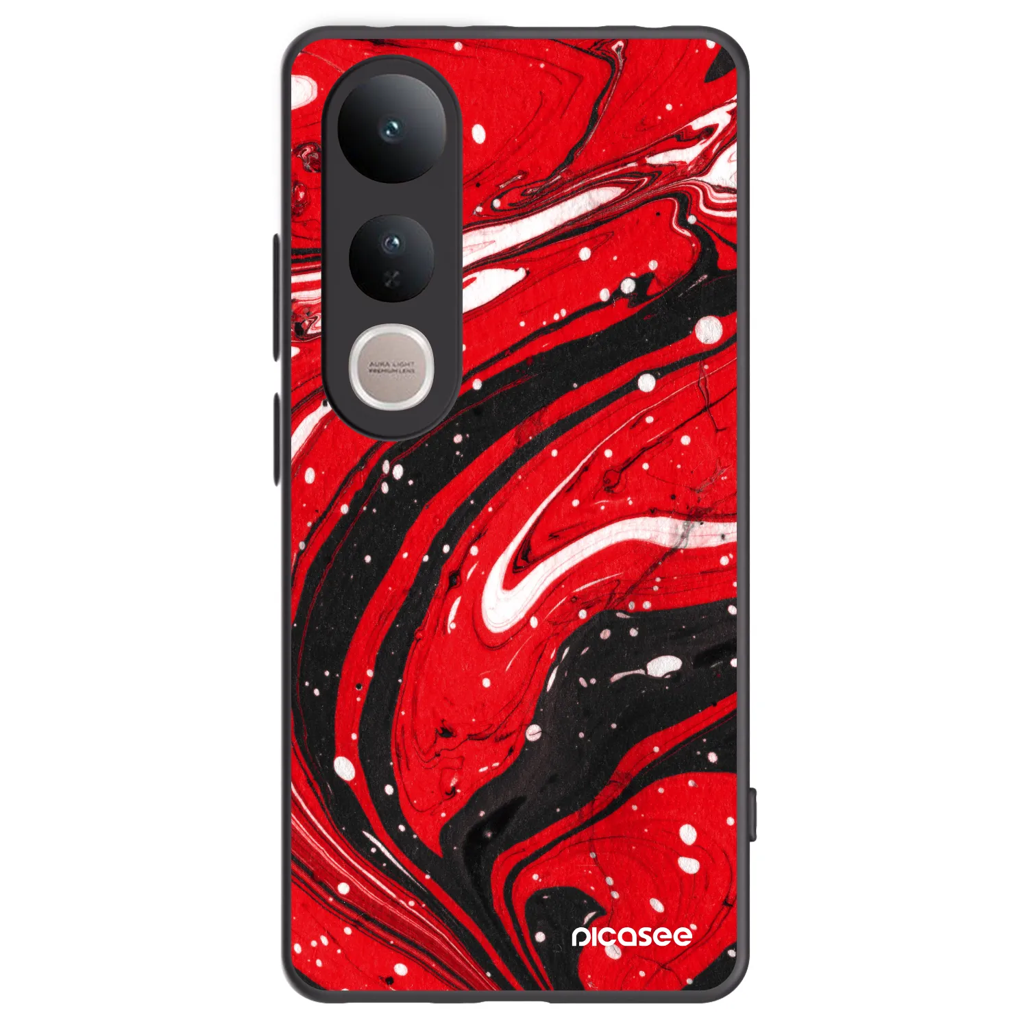 Picasee silikónový čierny obal pre Vivo V50 Lite 5G - Red black
