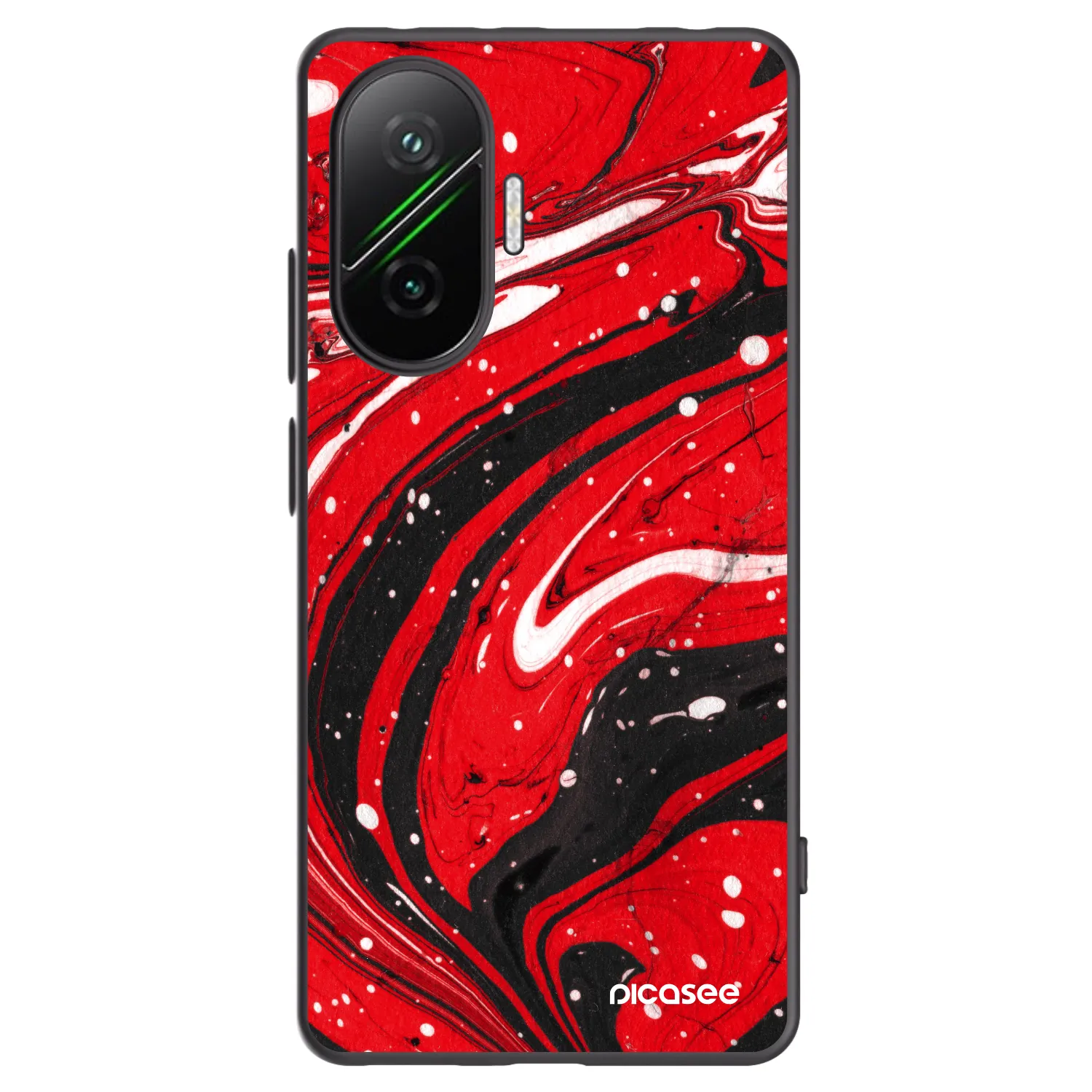 Silikónový čierny obal pre Xiaomi Poco F7 Pro 5G - Red black