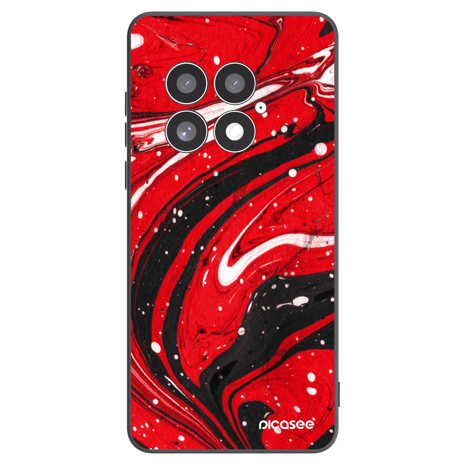 Picasee silikónový čierny obal pre OnePlus 13 5G - Red black