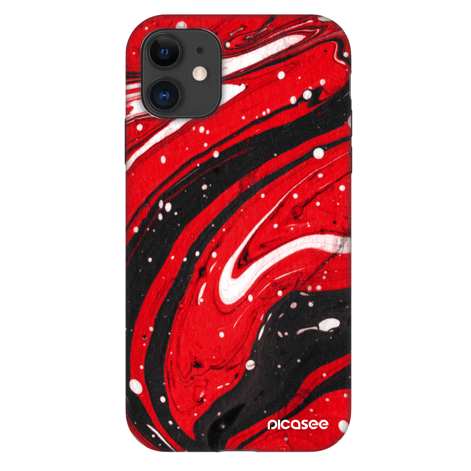 Picasee Fashion Case pre Apple iPhone 11 - Red black