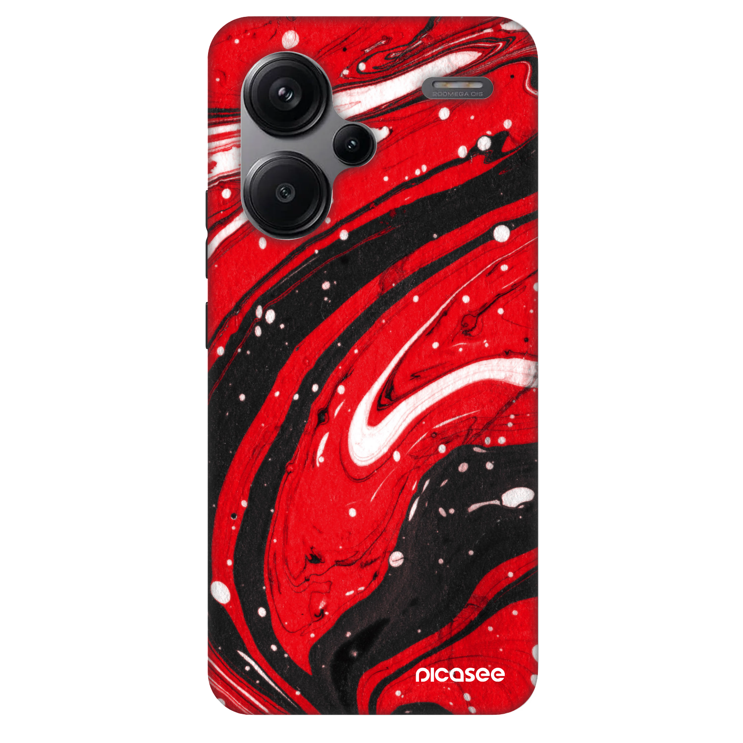 Picasee Fashion Case pre Xiaomi Redmi Note 13 Pro+ 5G - Red black