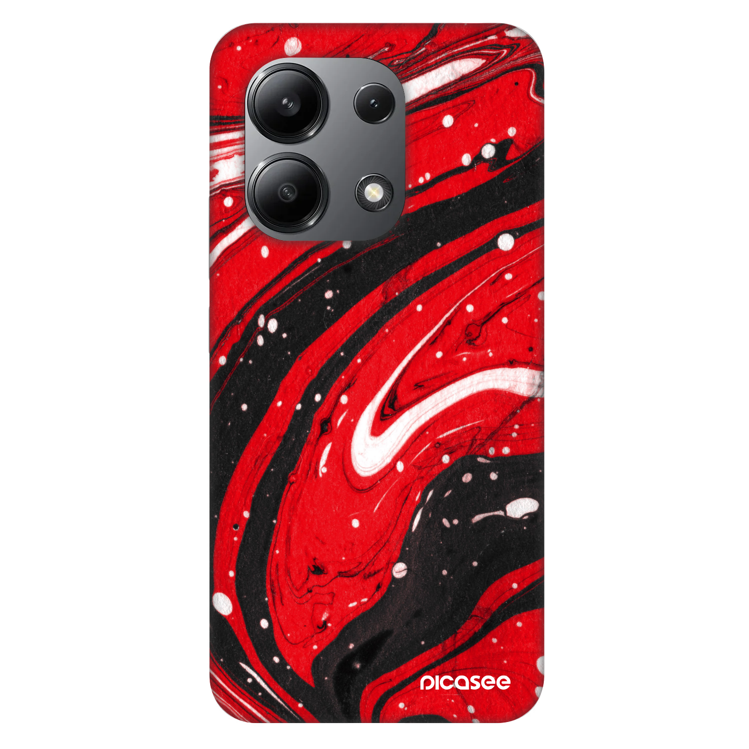 Picasee Fashion Case pre Xiaomi Redmi Note 13 4G - Red black