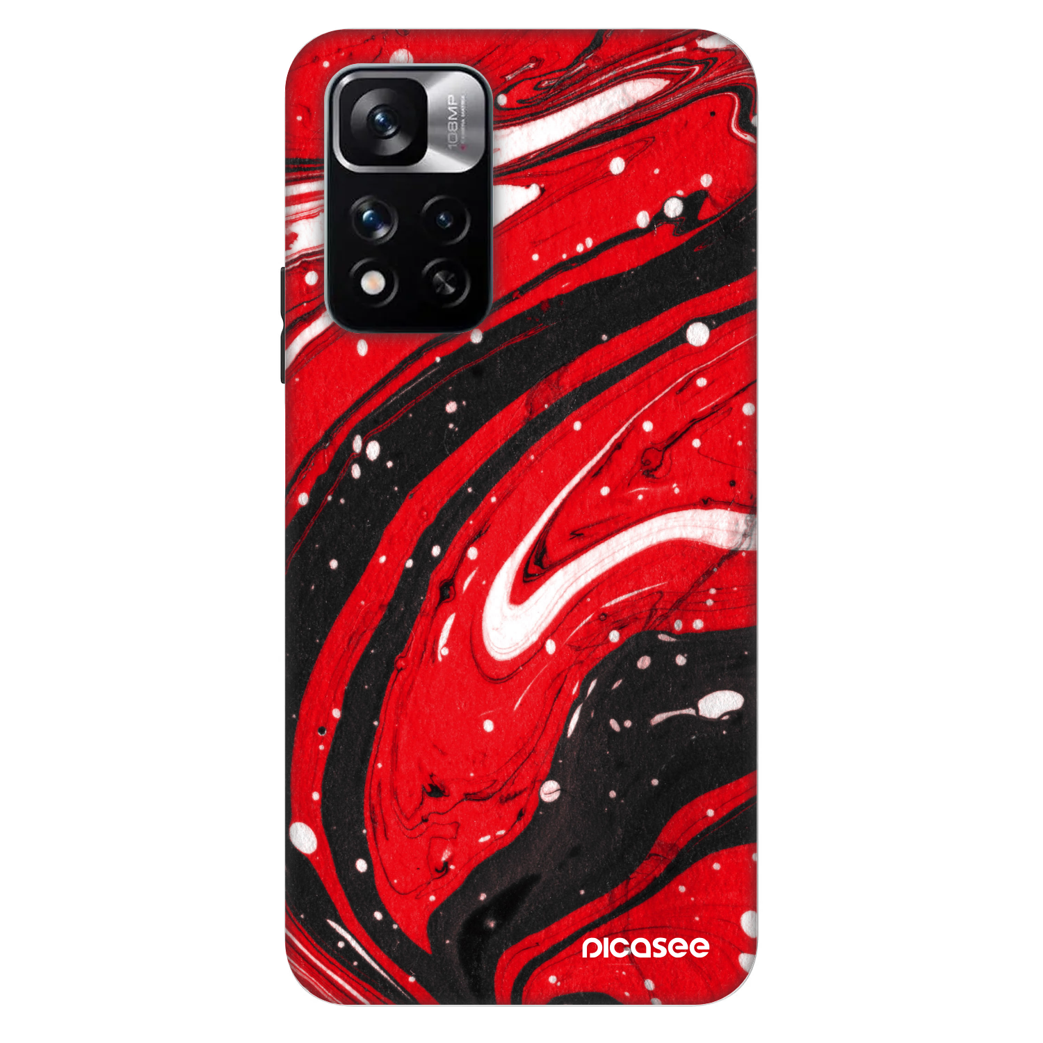 Picasee Fashion Case pre Xiaomi Redmi Note 11 Pro - Red black