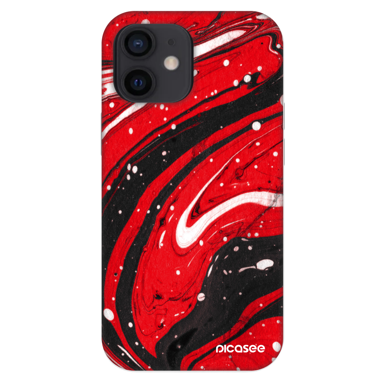 Picasee Fashion Case pre Apple iPhone 12 mini - Red black