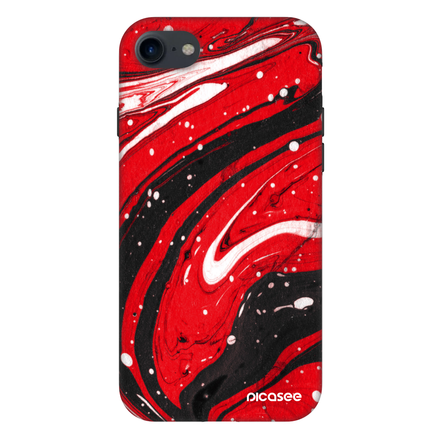 Picasee Fashion Case pre Apple iPhone SE 2020 - Red black