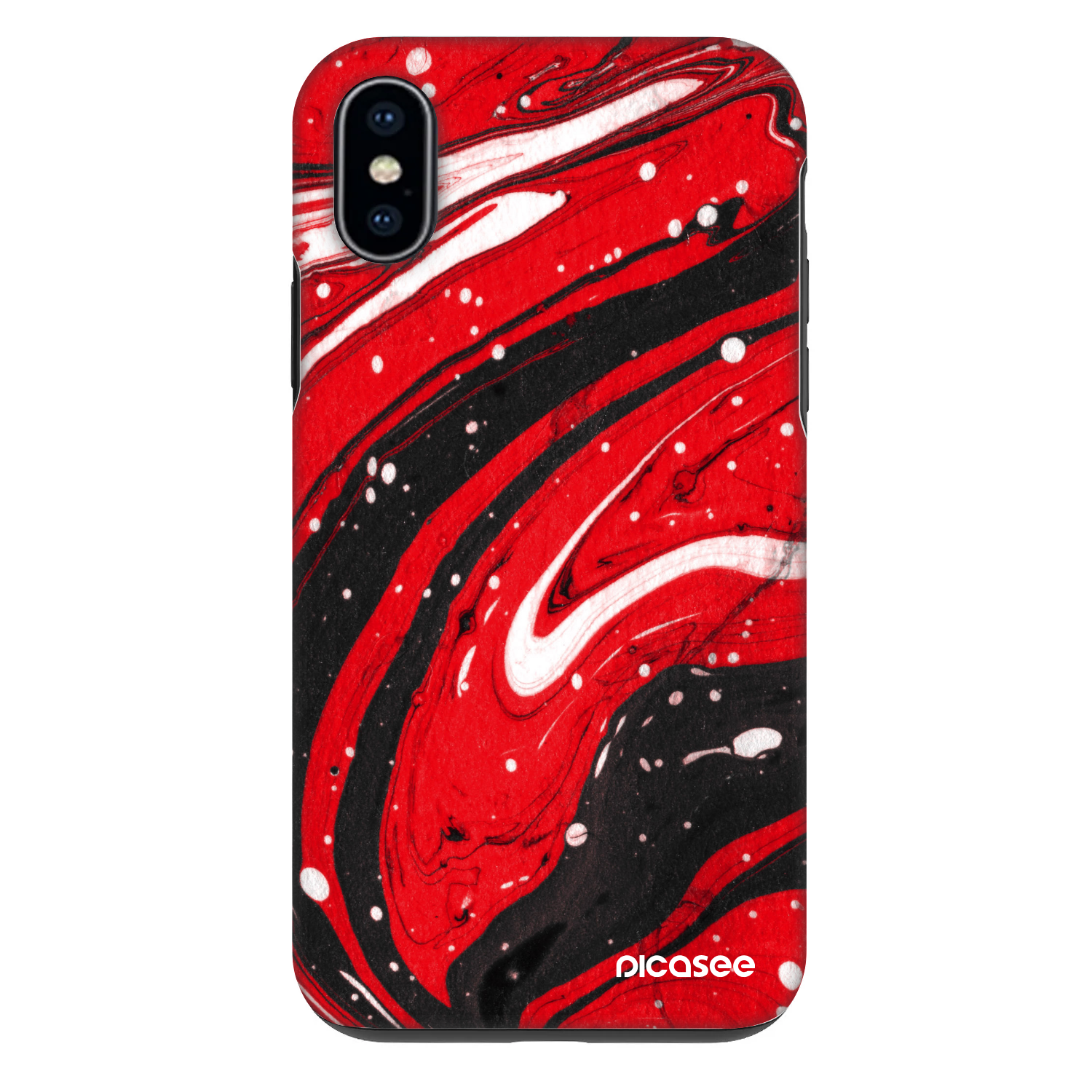Picasee Fashion Case pre Apple iPhone X/XS - Red black