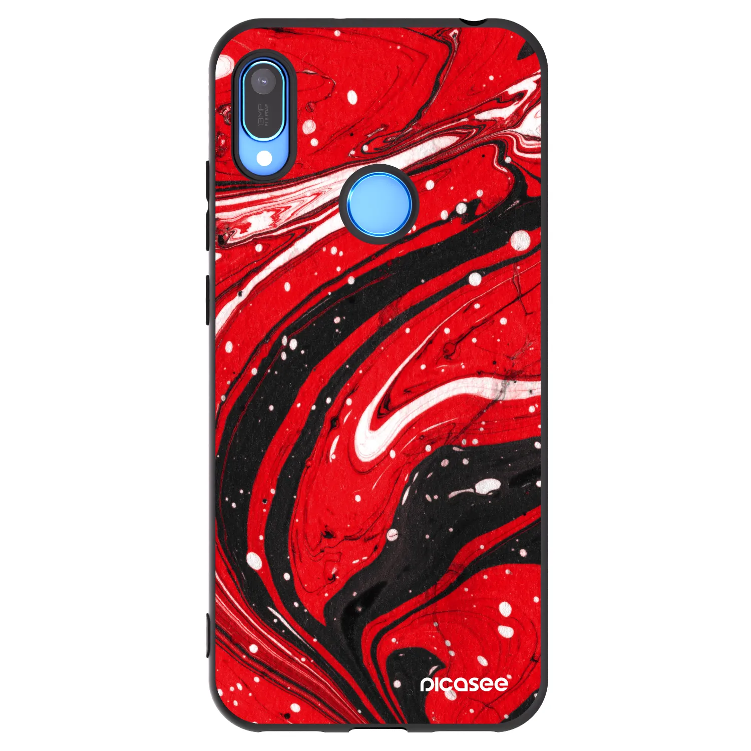 Picasee silikónový čierny obal pre Huawei Y6 2019 - Red black