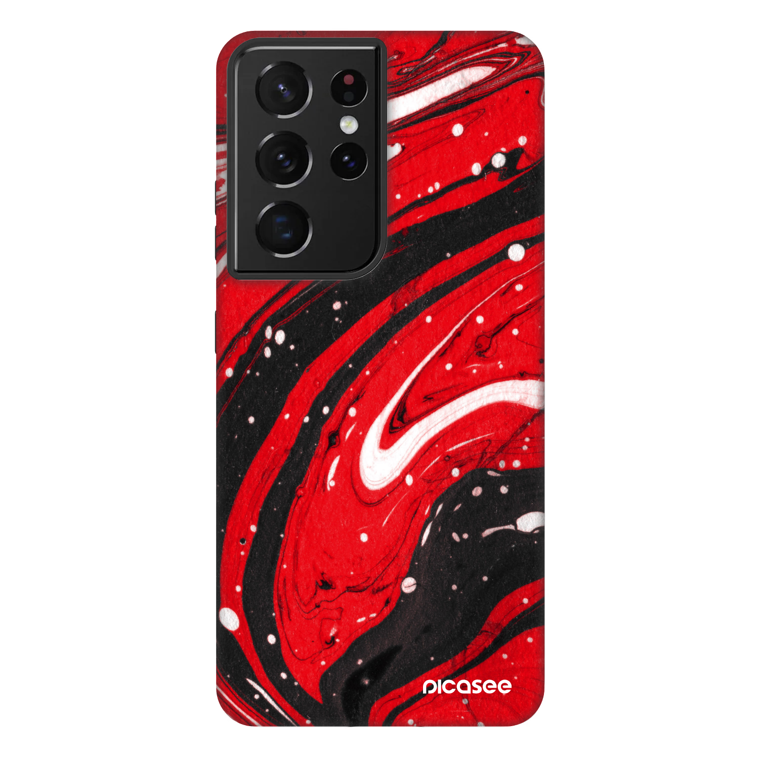 Picasee Fashion Case pre Samsung Galaxy S21 Ultra 5G G998B - Red black