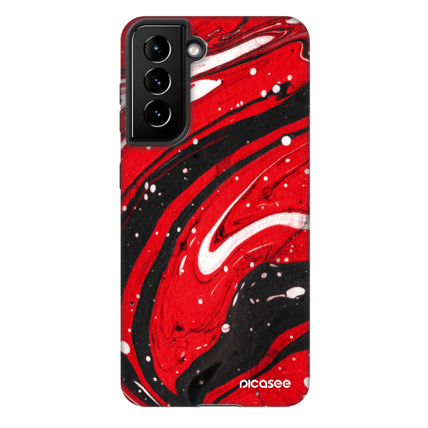 Picasee Fashion Case pre Samsung Galaxy S21 FE 5G - Red black