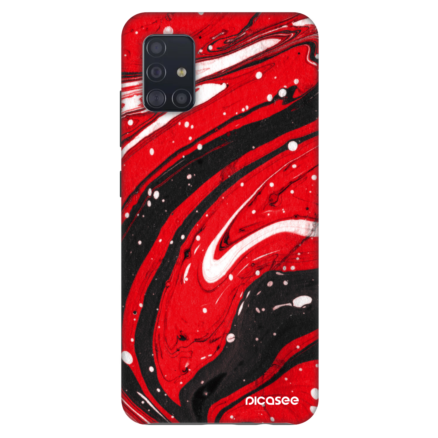 Picasee Fashion Case pre Samsung Galaxy A51 A515F - Red black