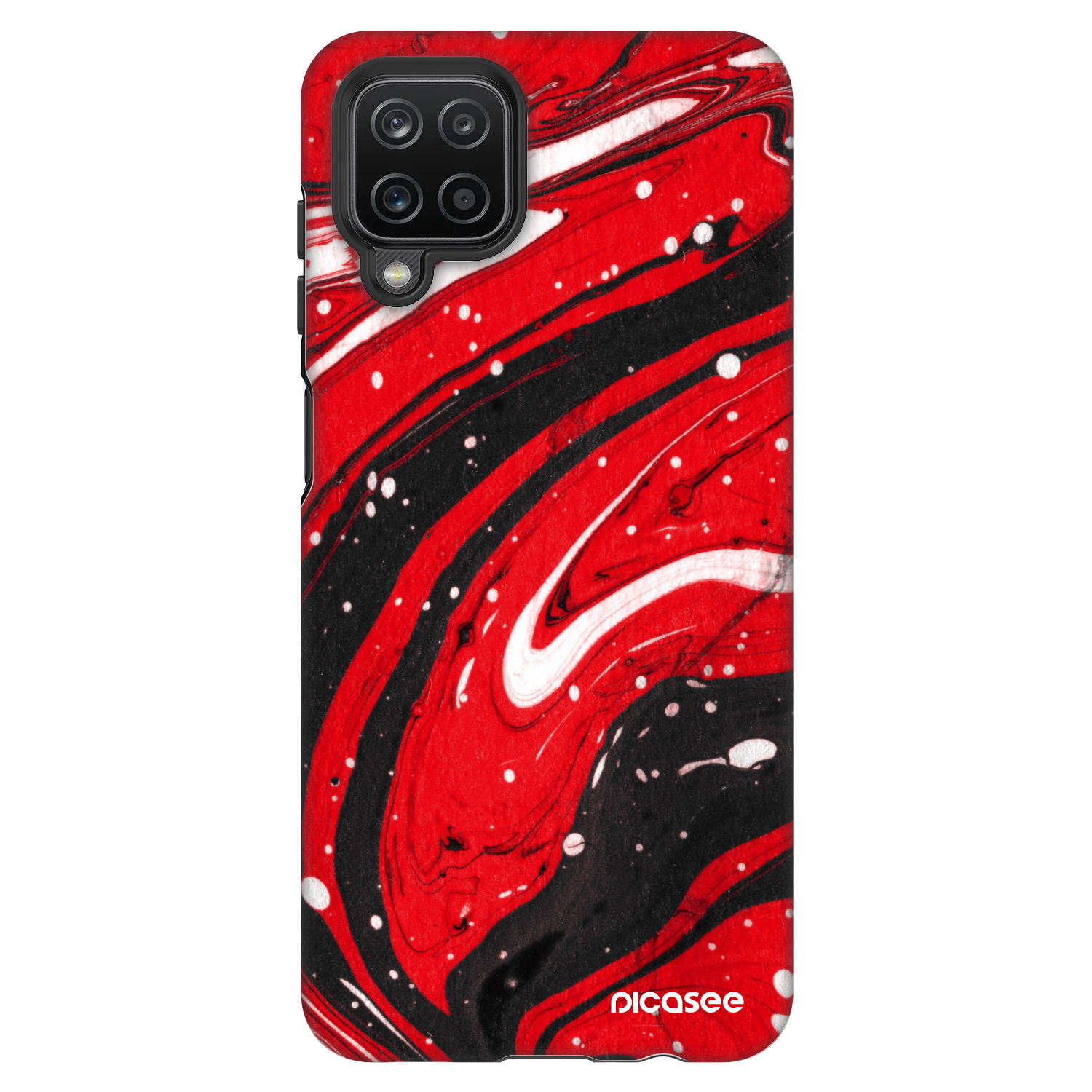 Picasee Fashion Case pre Samsung Galaxy A12 A125F - Red black