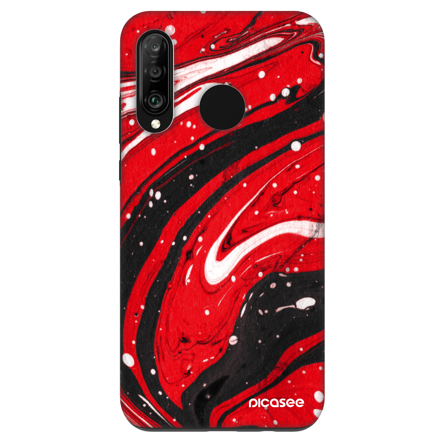 Picasee Fashion Case pre Huawei P30 Lite - Red black
