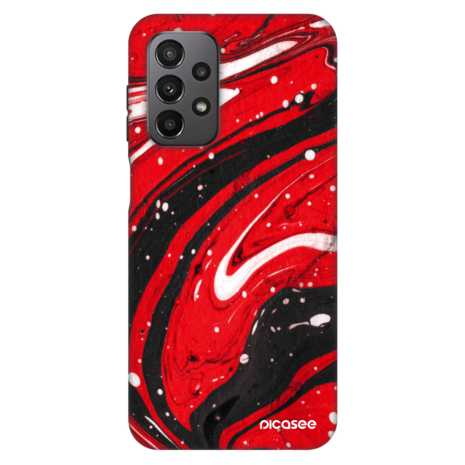 Picasee Fashion Case pre Samsung Galaxy A23 A235F 4G - Red black