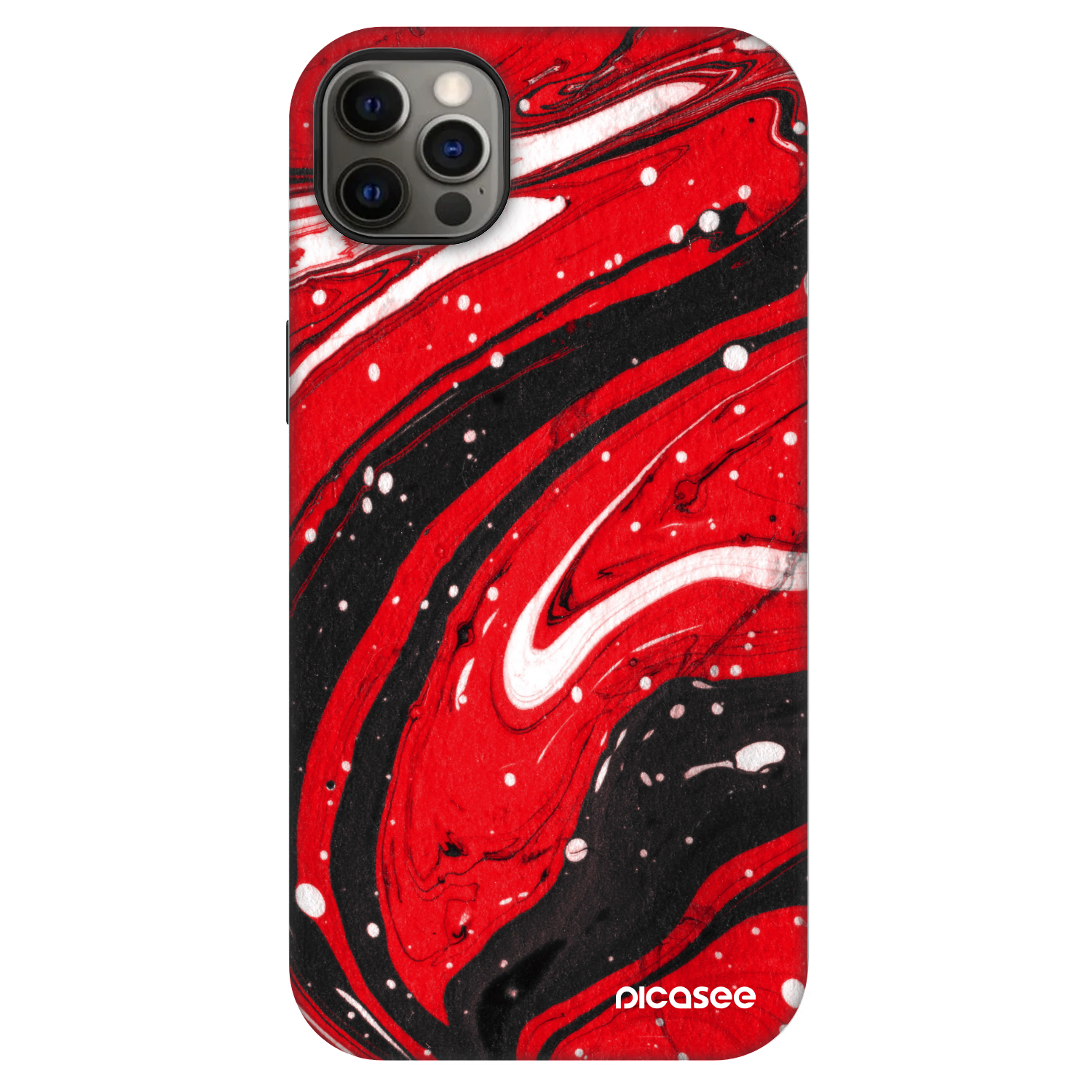 Picasee Fashion Case MagSafe pre Apple iPhone 12 Pro Max - Red black