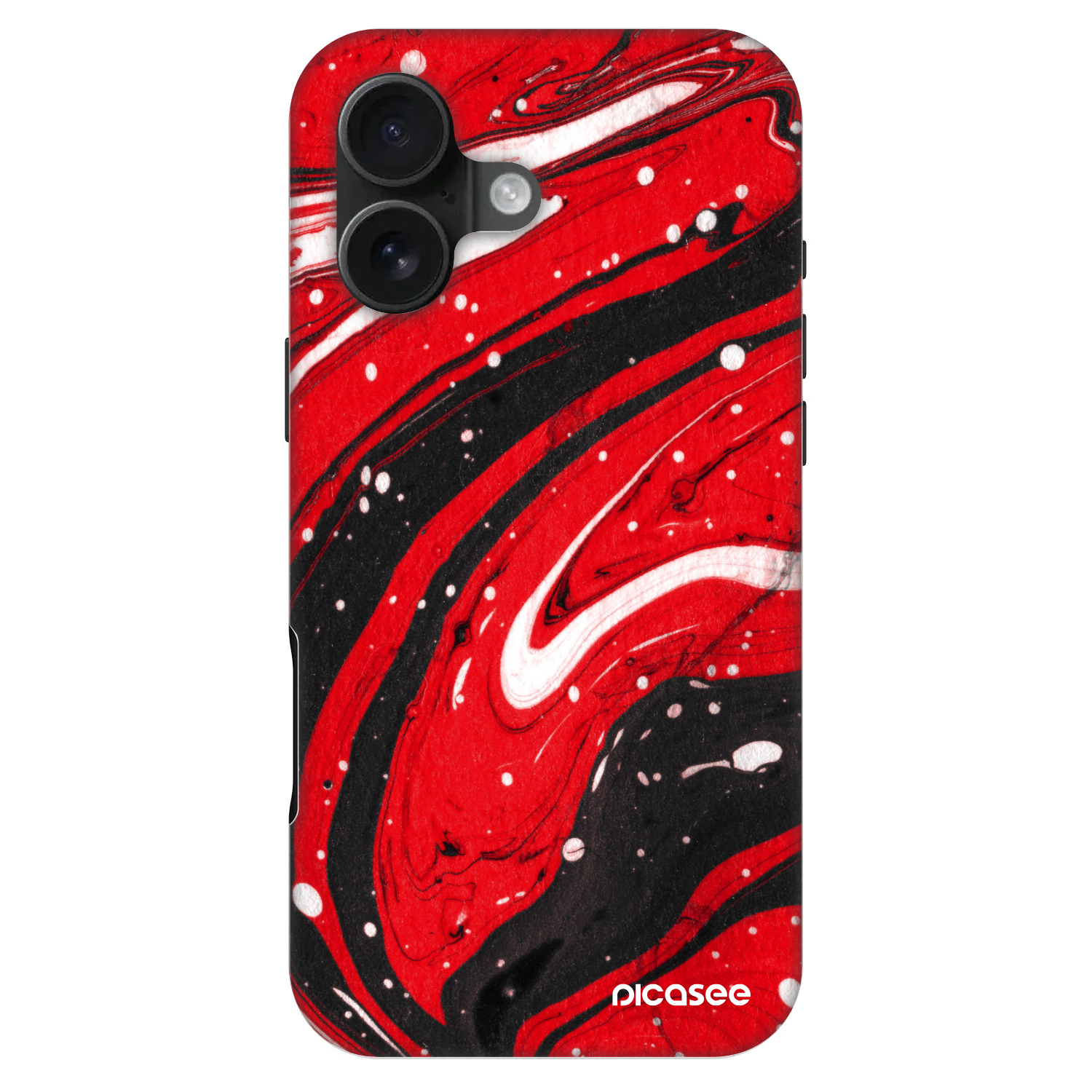 Picasee Fashion Case MagSafe pre Apple iPhone 16 - Red black