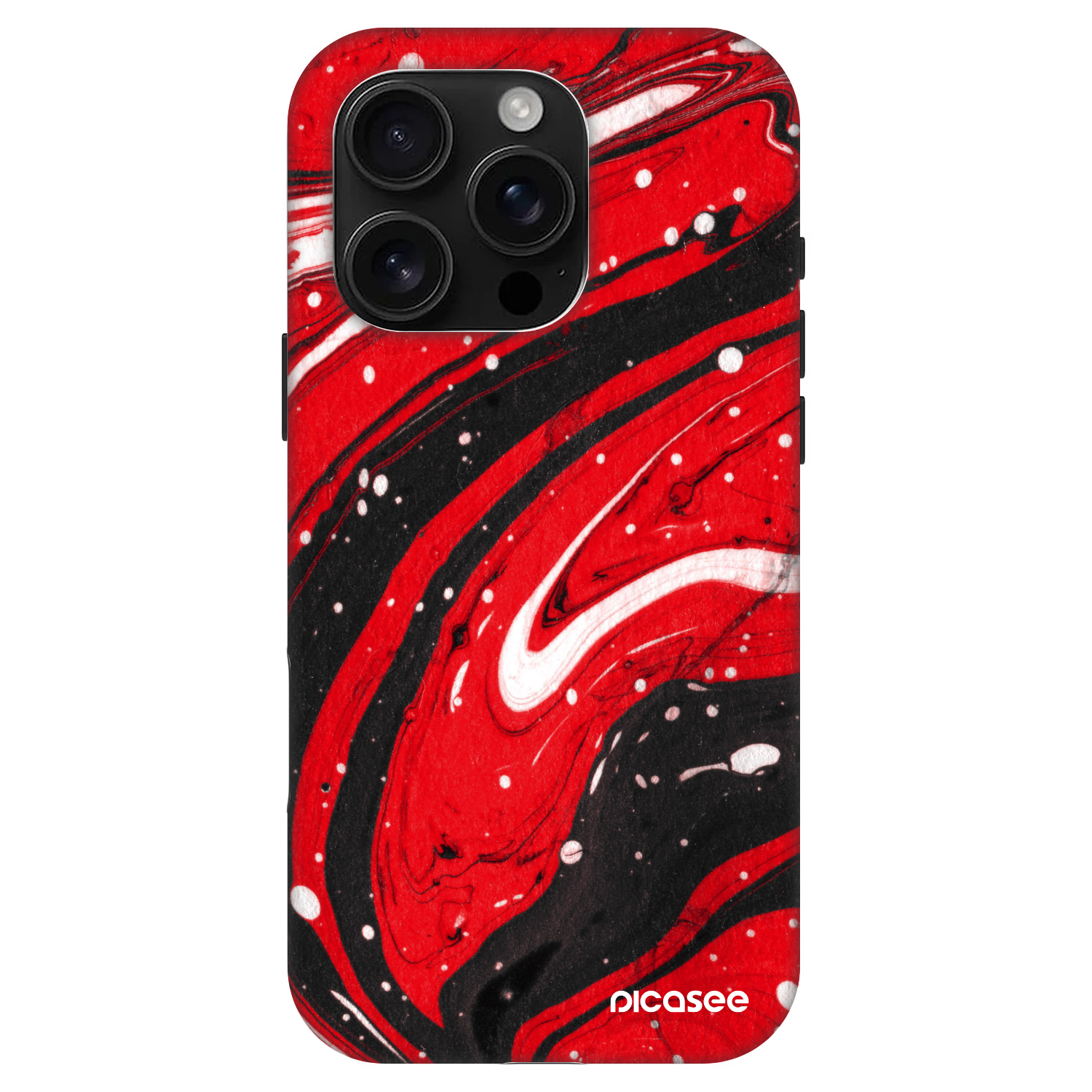 Picasee Fashion Case MagSafe pre Apple iPhone 16 Pro - Red black