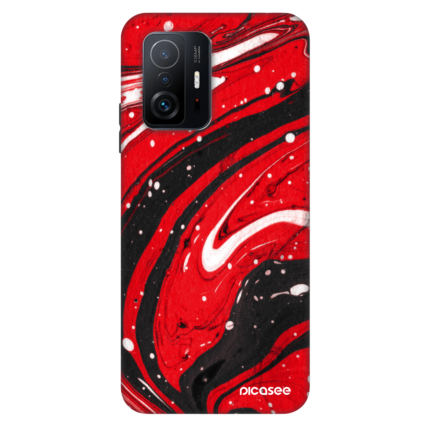 Picasee Fashion Case pre Xiaomi 11T - Red black