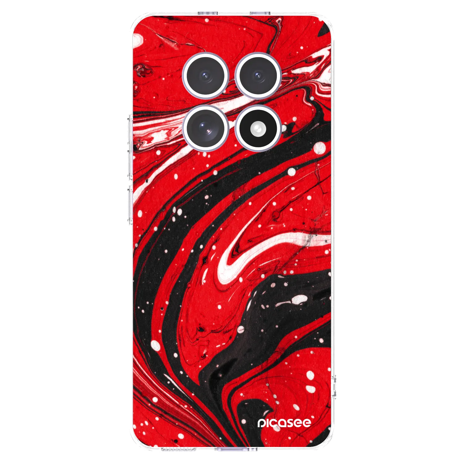Picasee silikónový prehľadný obal pre Xiaomi Redmi Note 15 - Red black