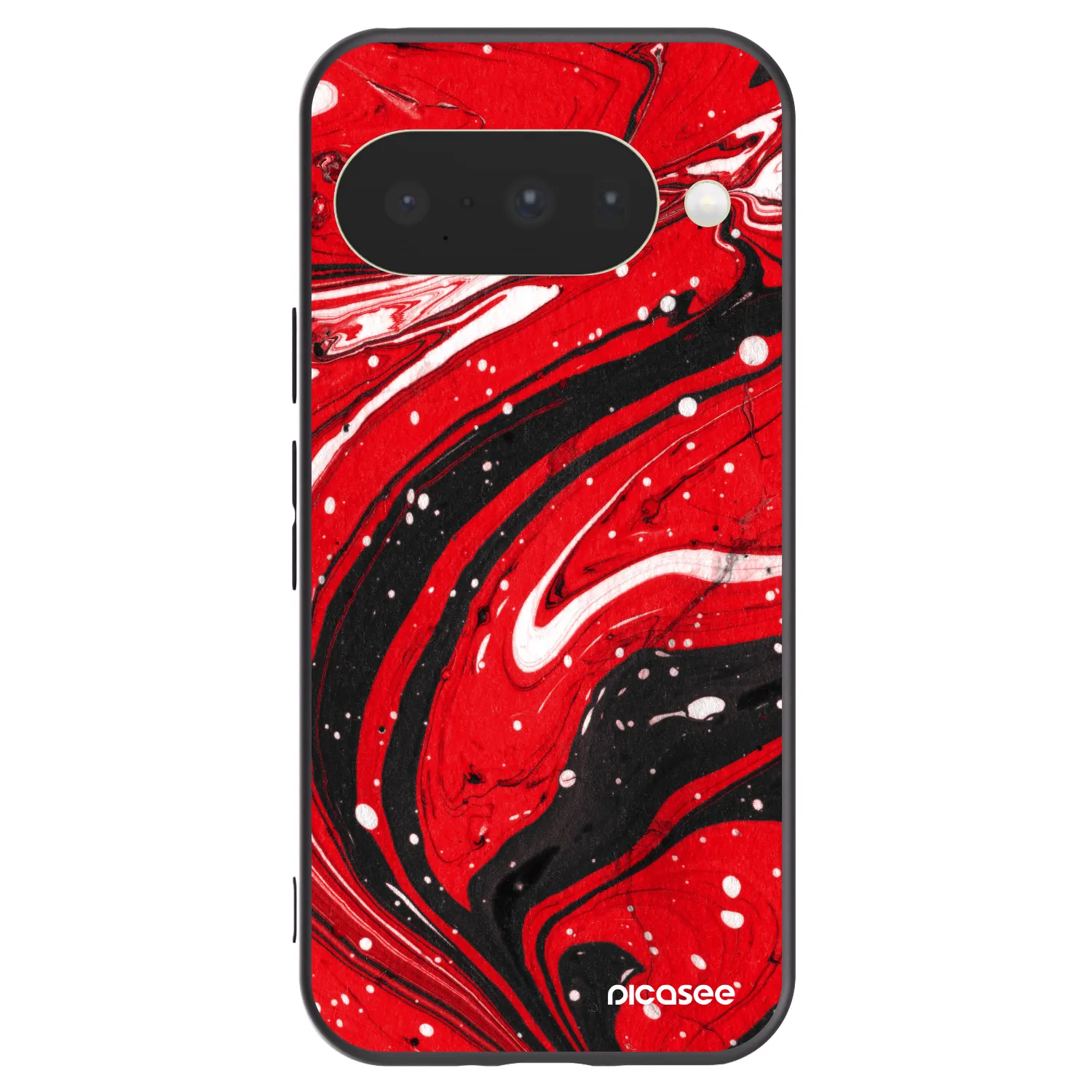 Picasee silikónový čierny obal pre Google Pixel 10 - Red black