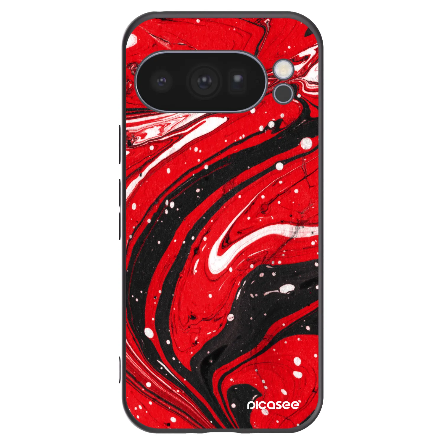 Picasee silikónový čierny obal pre Google Pixel 10 Pro - Red black