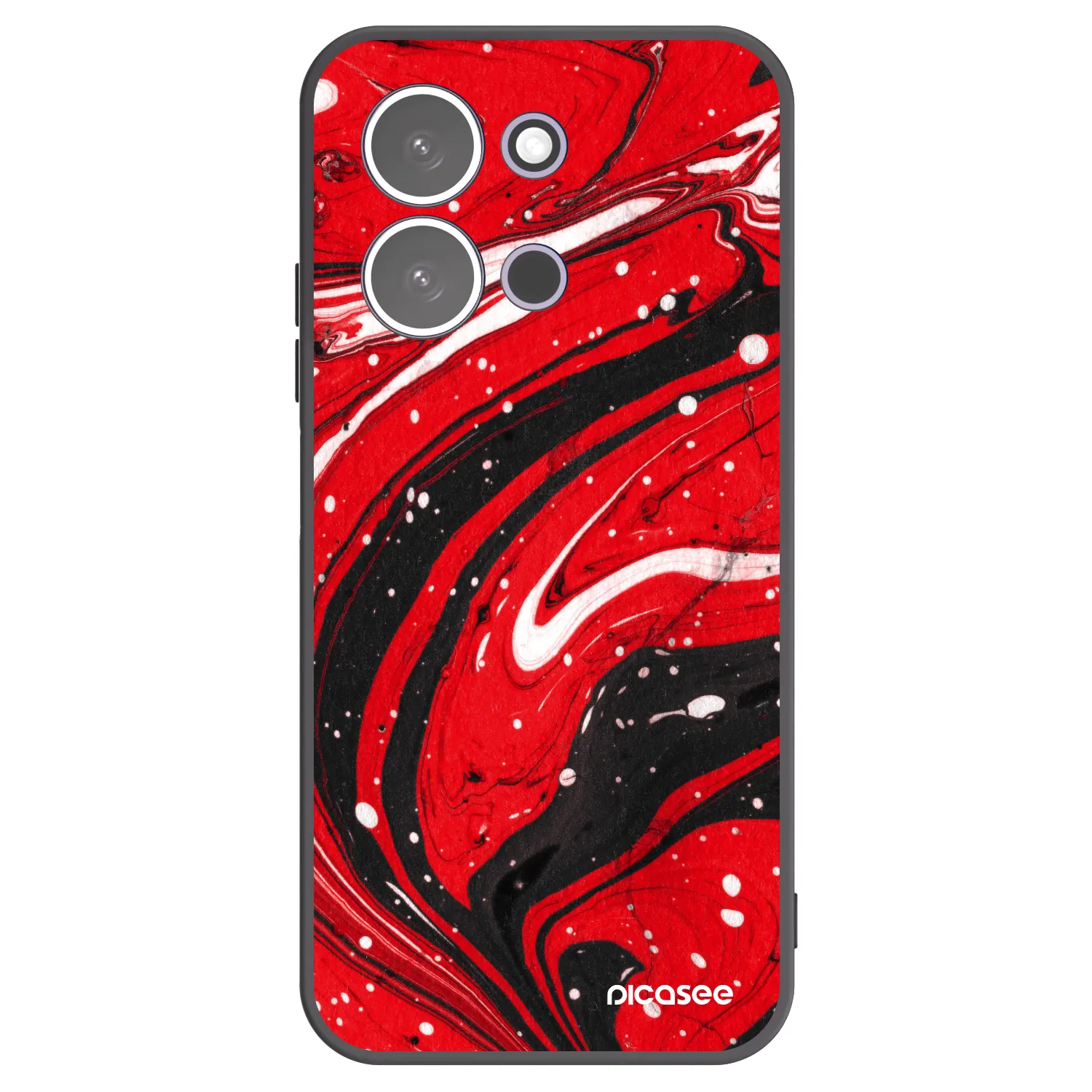 Picasee silikónový čierny obal pre Xiaomi Redmi 15C 5G - Red black