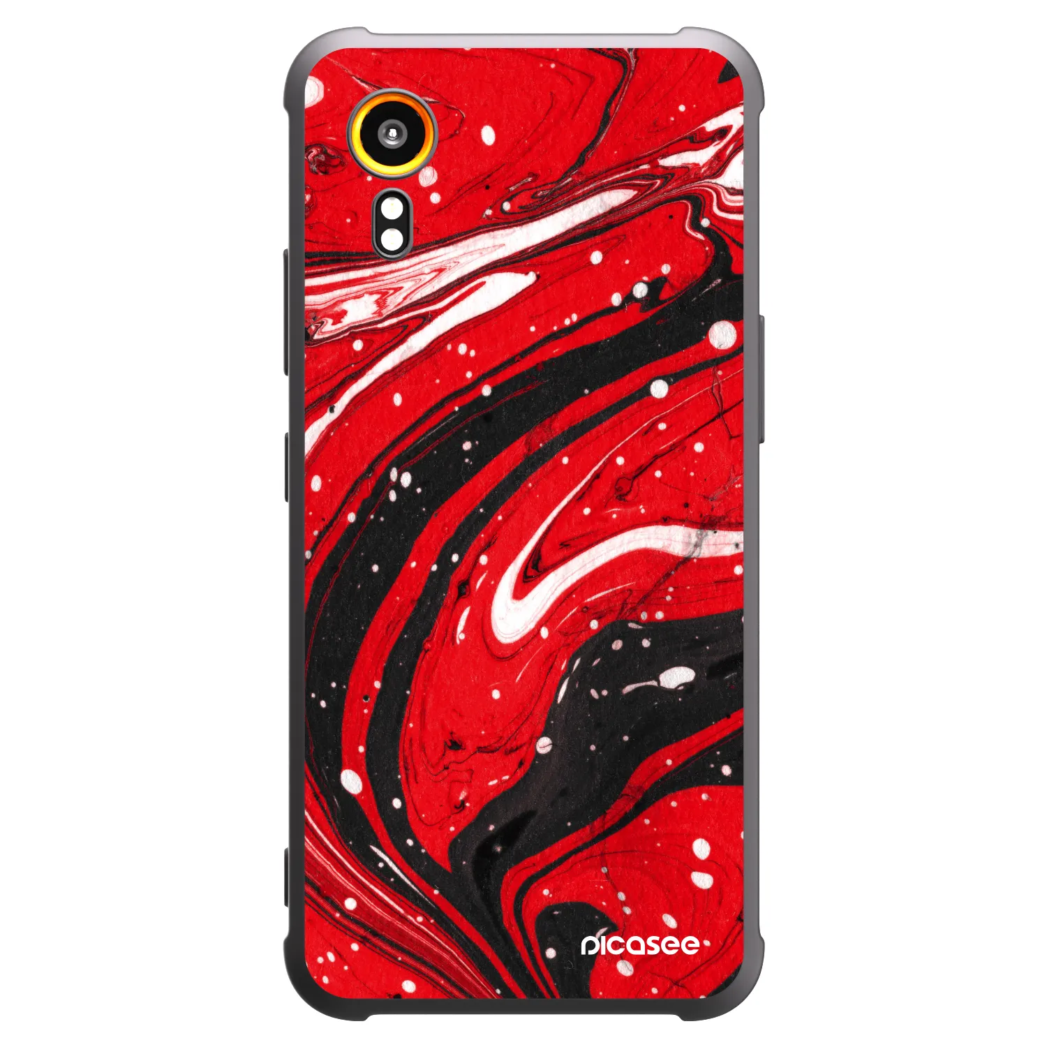 Picasee silikónový čierny obal pre Samsung Galaxy Xcover 7 - Red black