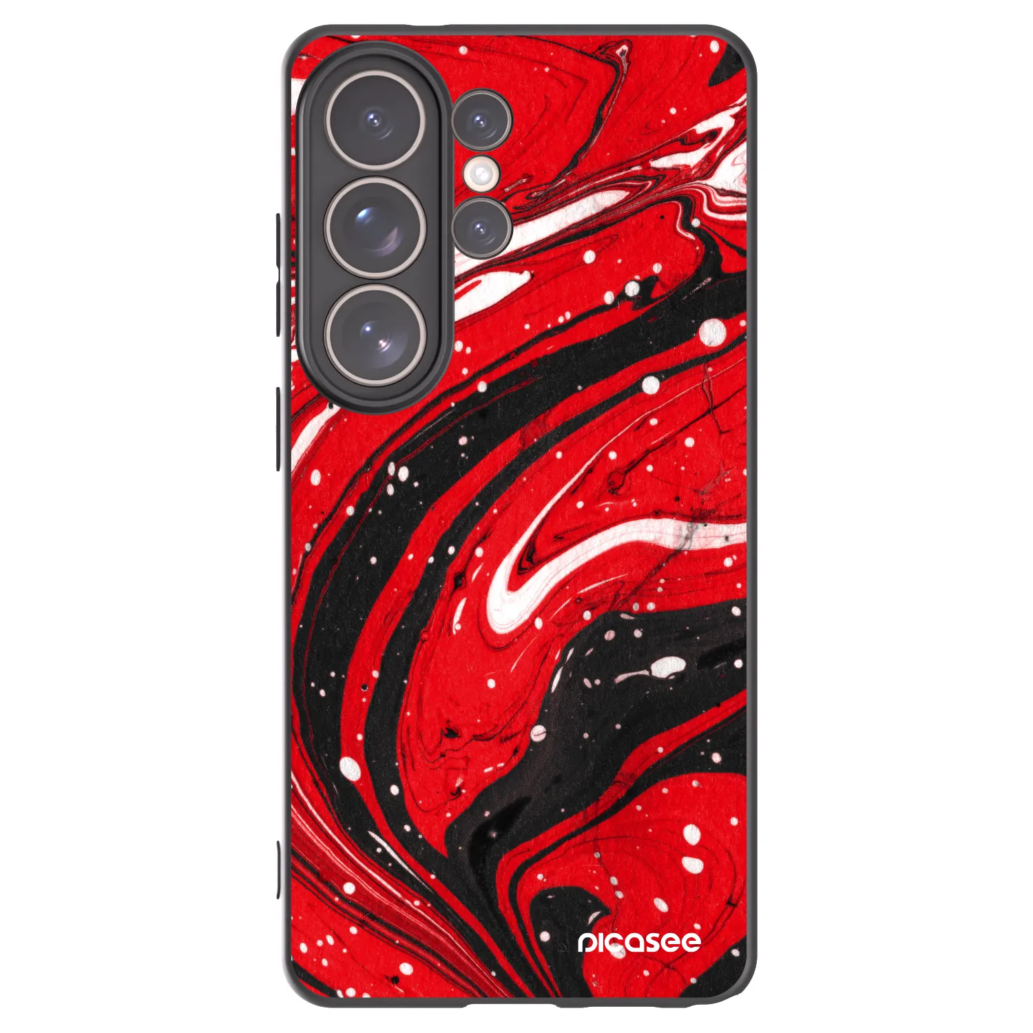 Picasee silikónový čierny obal pre Samsung Galaxy S26 Ultra - Red black