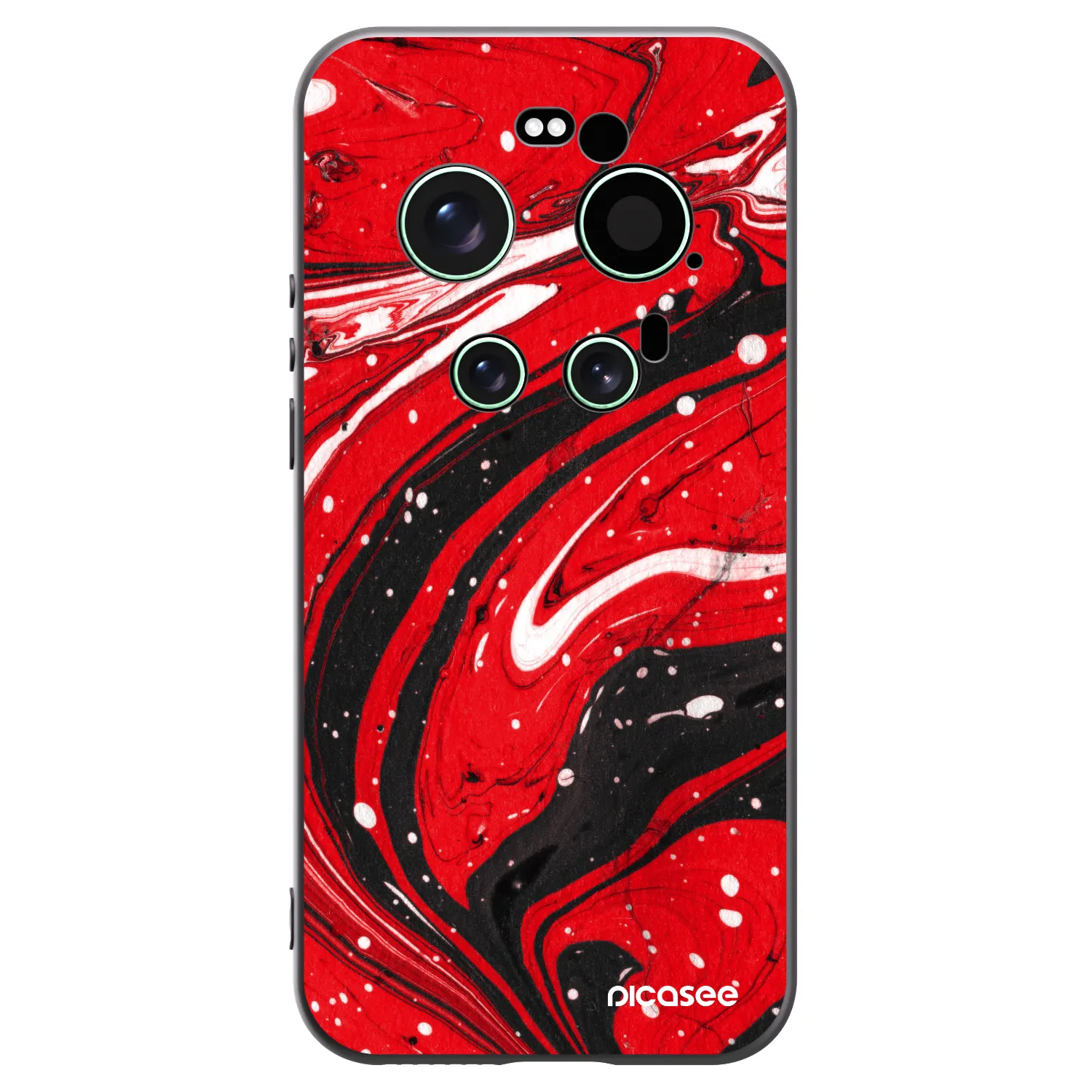 Picasee silikónový čierny obal pre Xiaomi 17 Ultra - Red black